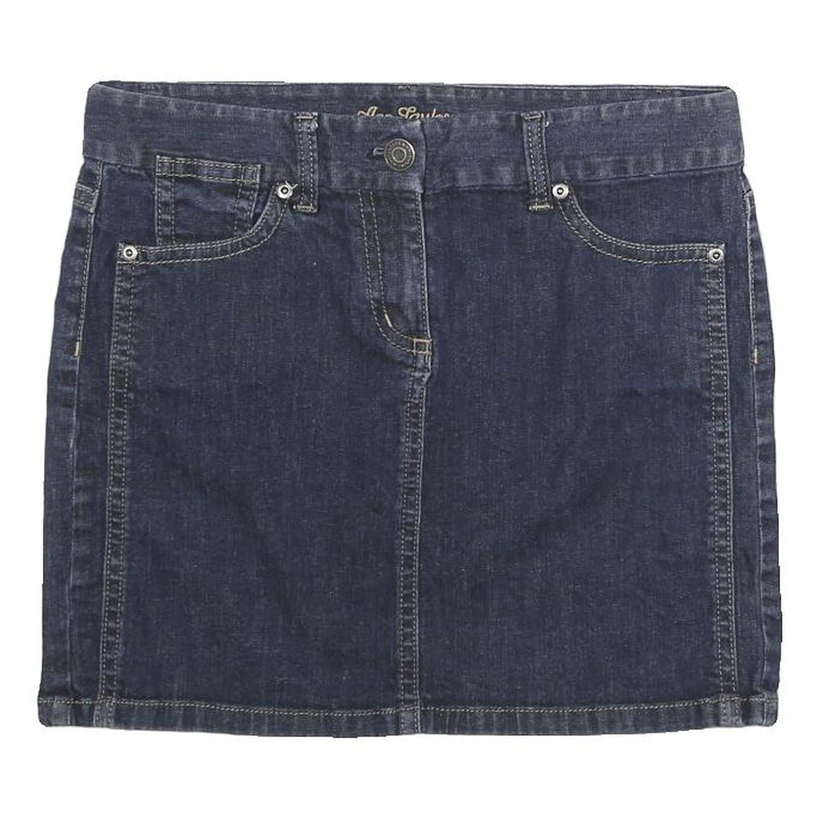 ANN TAYLOR Womens Blue Denim Mini Skirt Cotton Blend Size L Casual Stylish Refurbished - N/A refurbished available on Cerqular