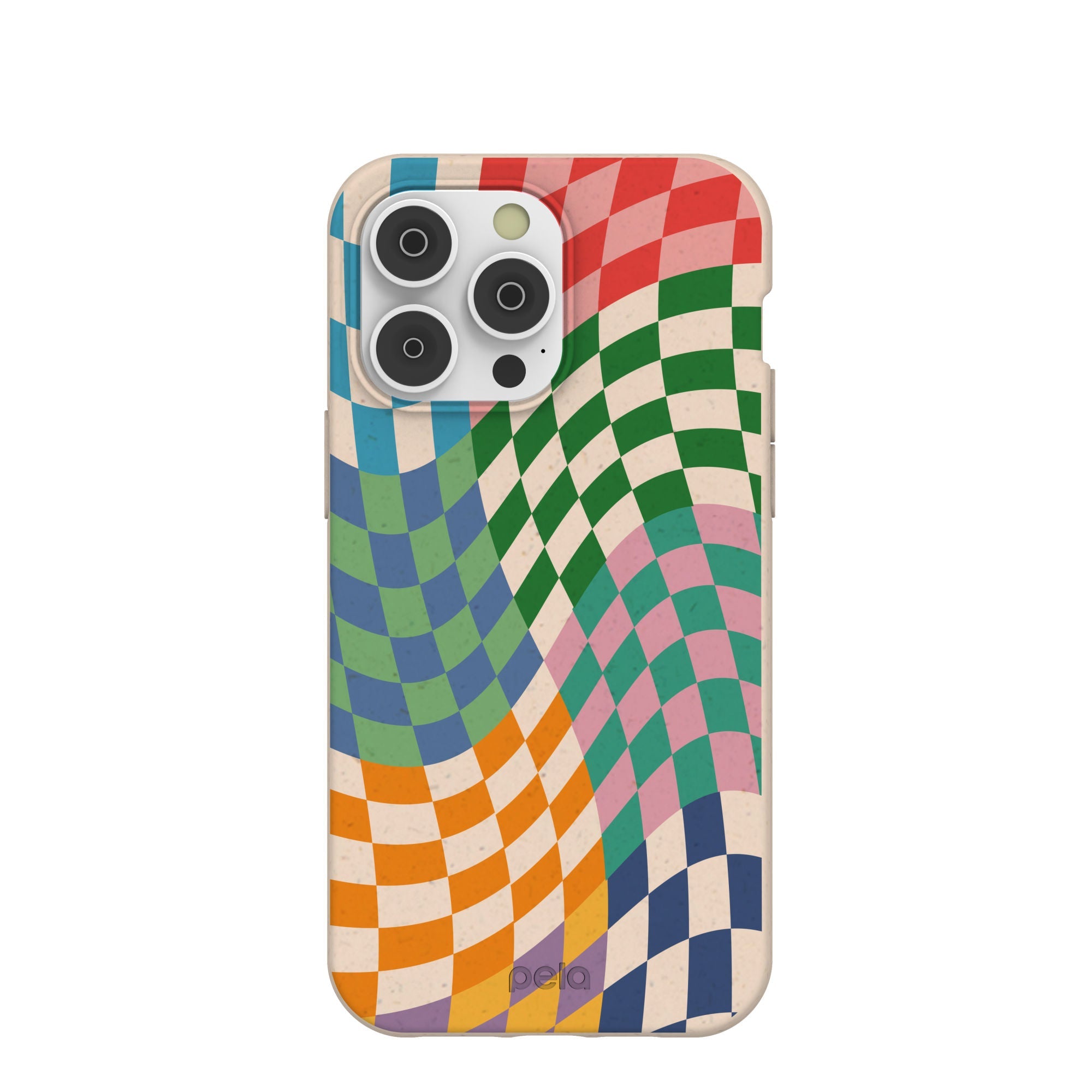 Seashell Patchwork iPhone 14 Pro Max Case Refurbished - Pela Case refurbished available on Cerqular