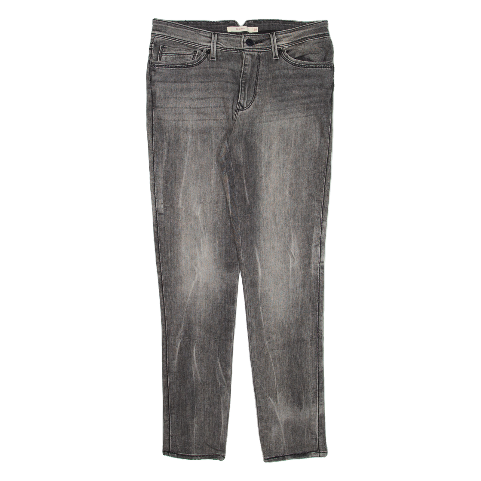 LEVI'S 711 Womens Jeans Grey Slim Skinny W28 L70 Refurbished - N/A refurbished available on Cerqular