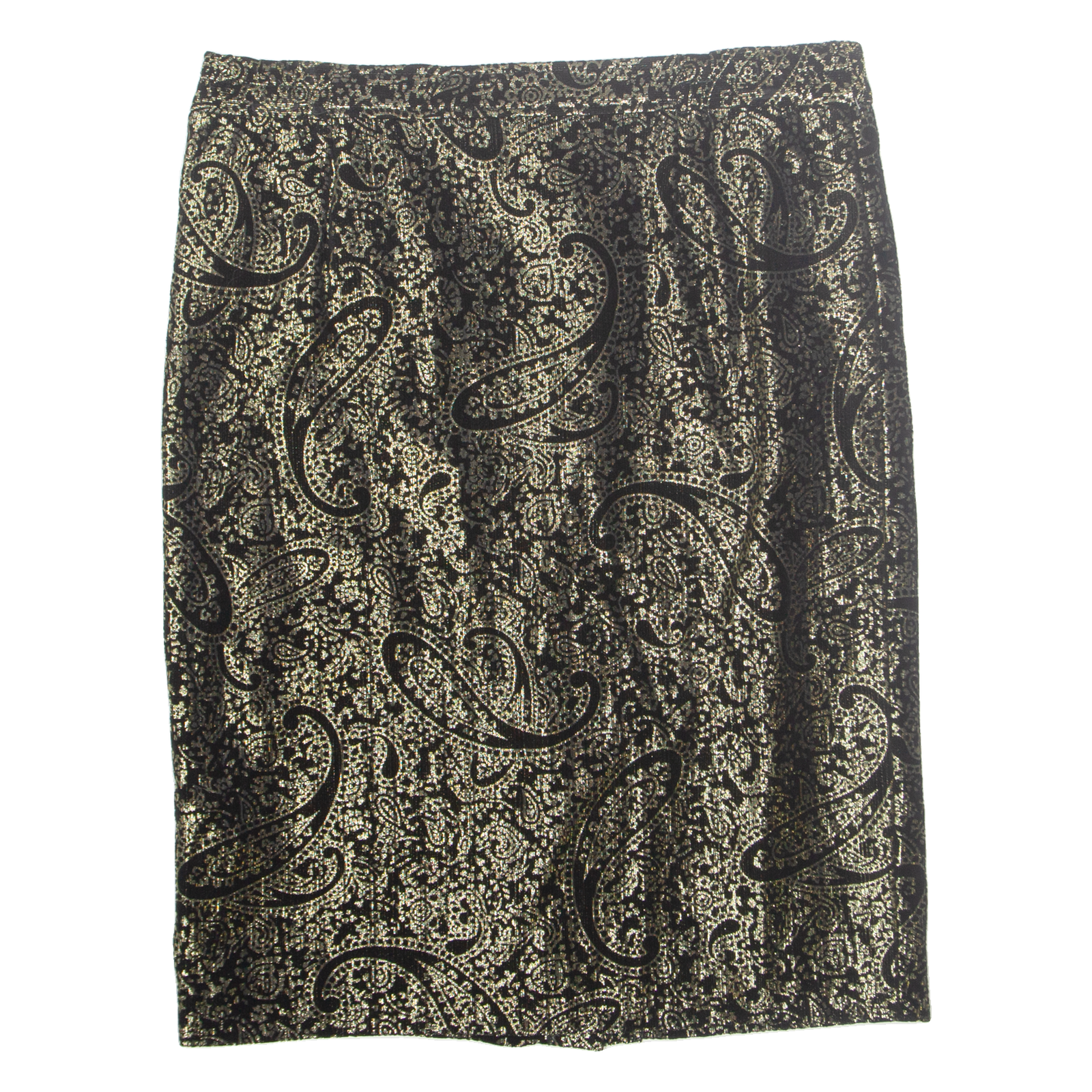 C&A Womens Pencil Skirt Gold Midi Paisley L Refurbished - N/A refurbished available on Cerqular
