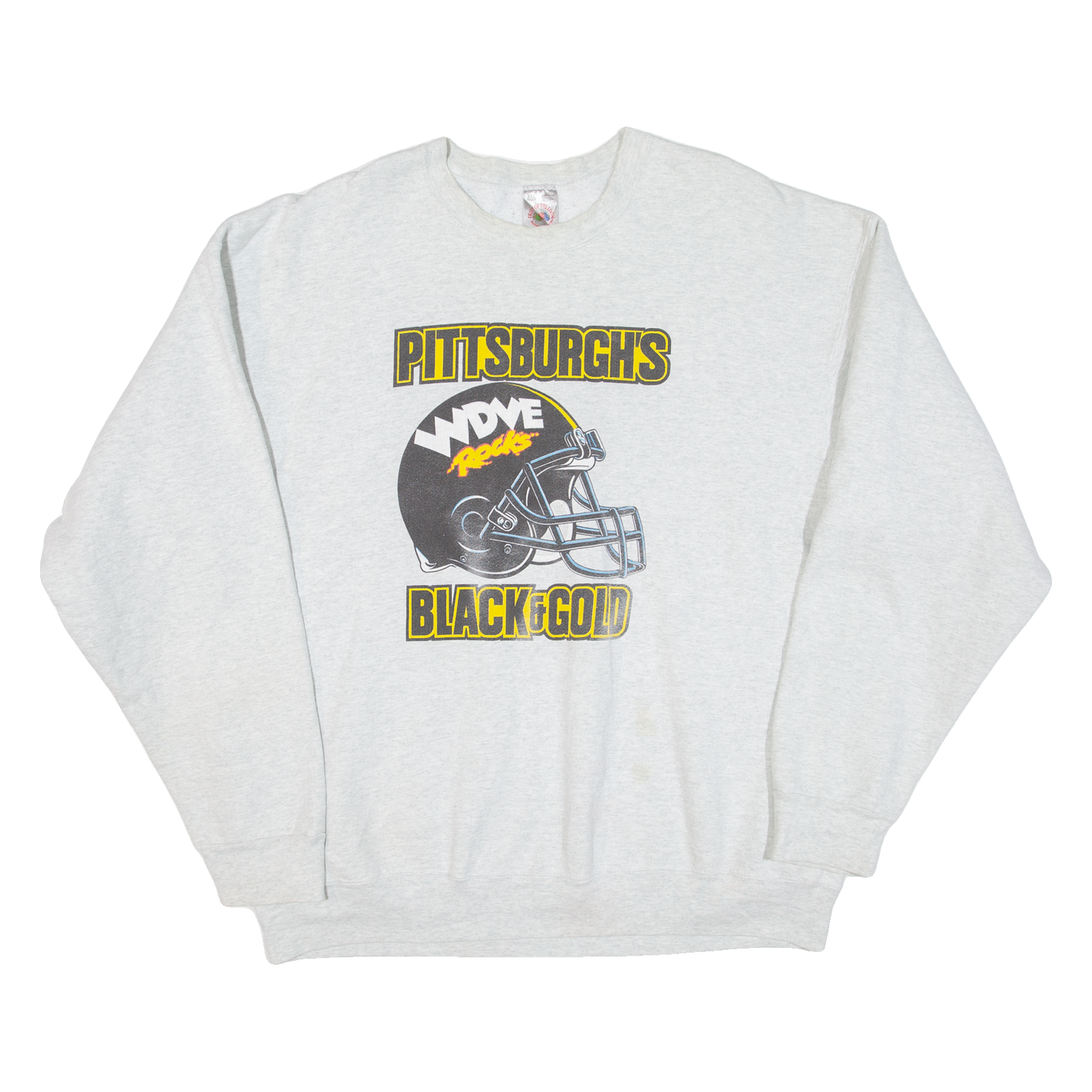 FRUIT OF THE LOOM Pittsburgh's Black&gold Mens Sweatshirt Grey USA 2XL Refurbished - N/A refurbished available on Cerqular