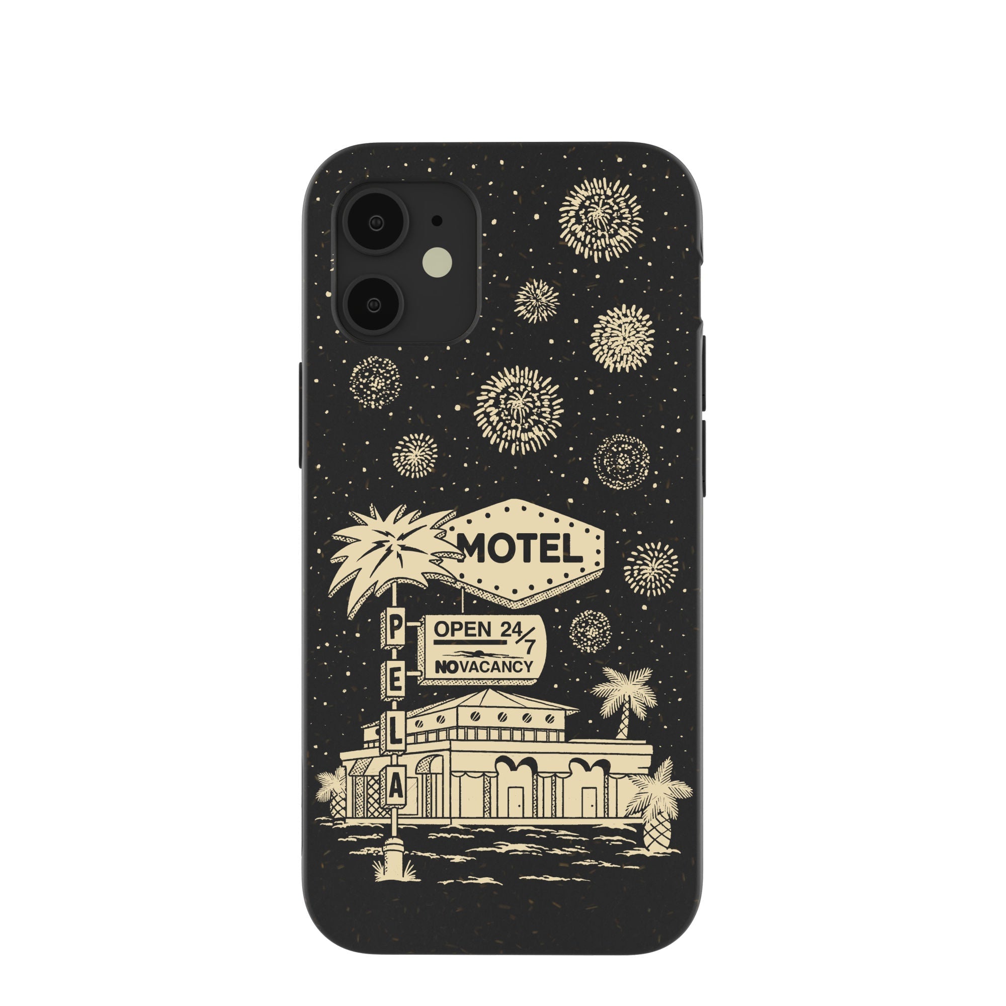 Black Motel Pela iPhone 12 Mini Case Refurbished - Pela Case refurbished available on Cerqular