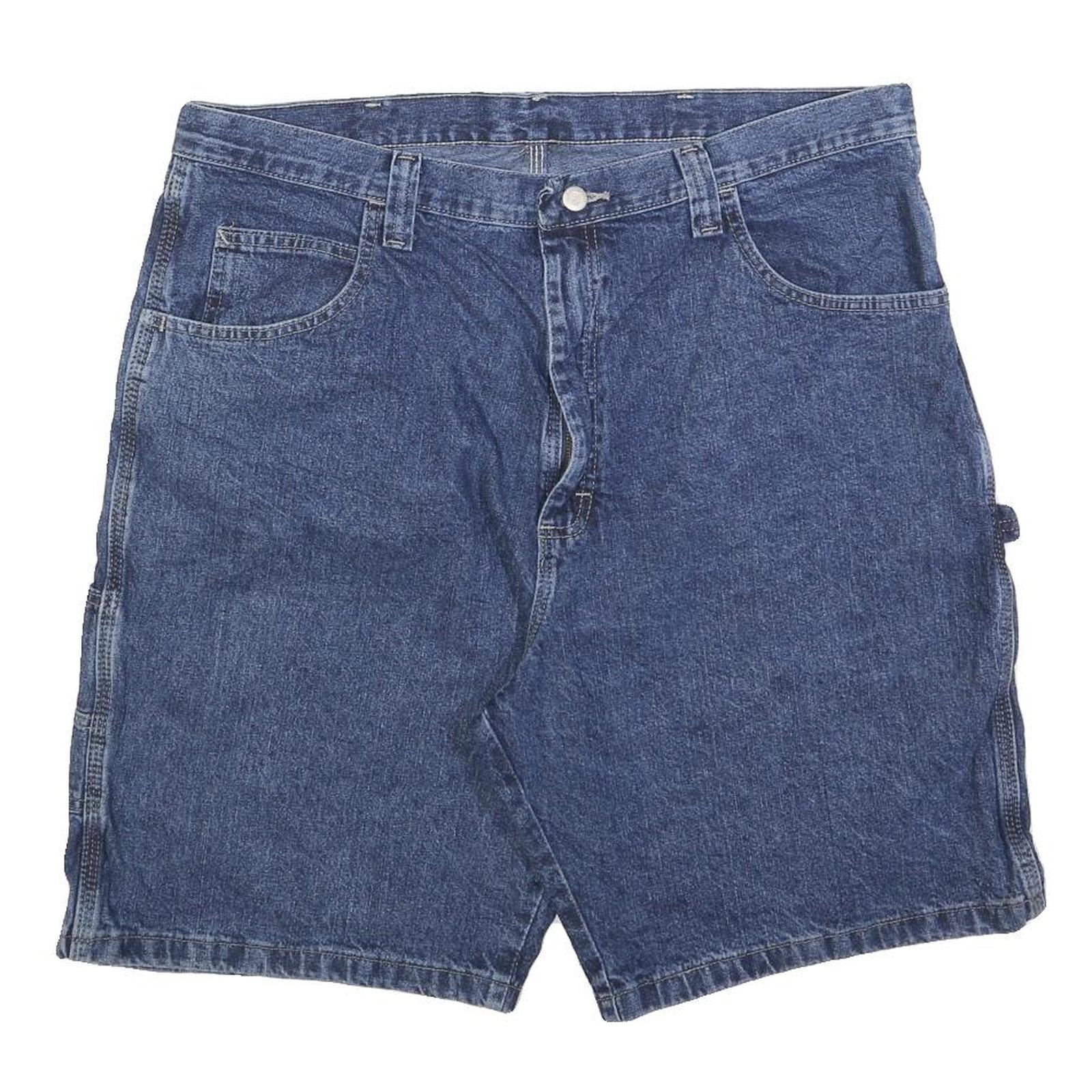 WRANGLER Mens Denim Blue Casual Shorts XL W38 Cotton Blend Comfortable Fit Refurbished - N/A refurbished available on Cerqular