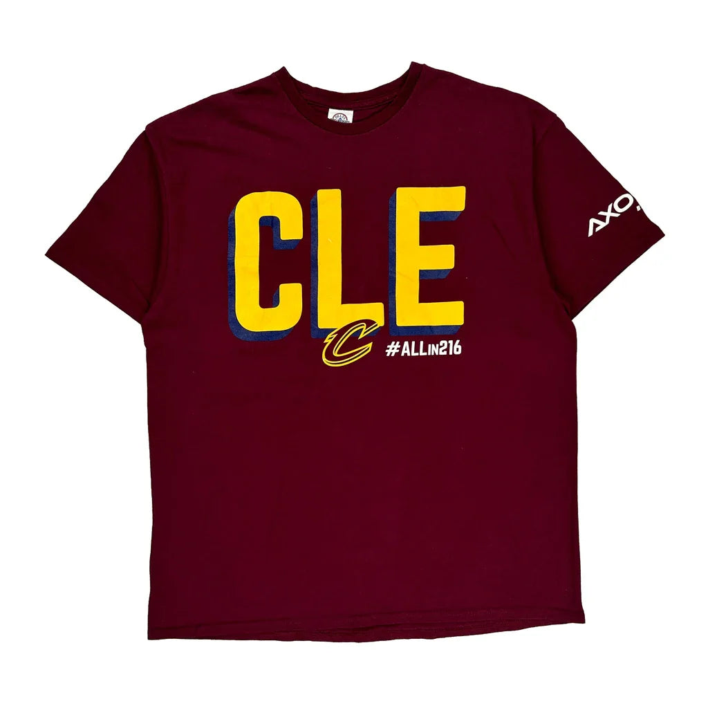 Cleveland Cavaliers Delta T-Shirt - XL Burgundy Cotton Refurbished - Thrifted (note: this is a term often used to describe second- refurbished available on Cerqular