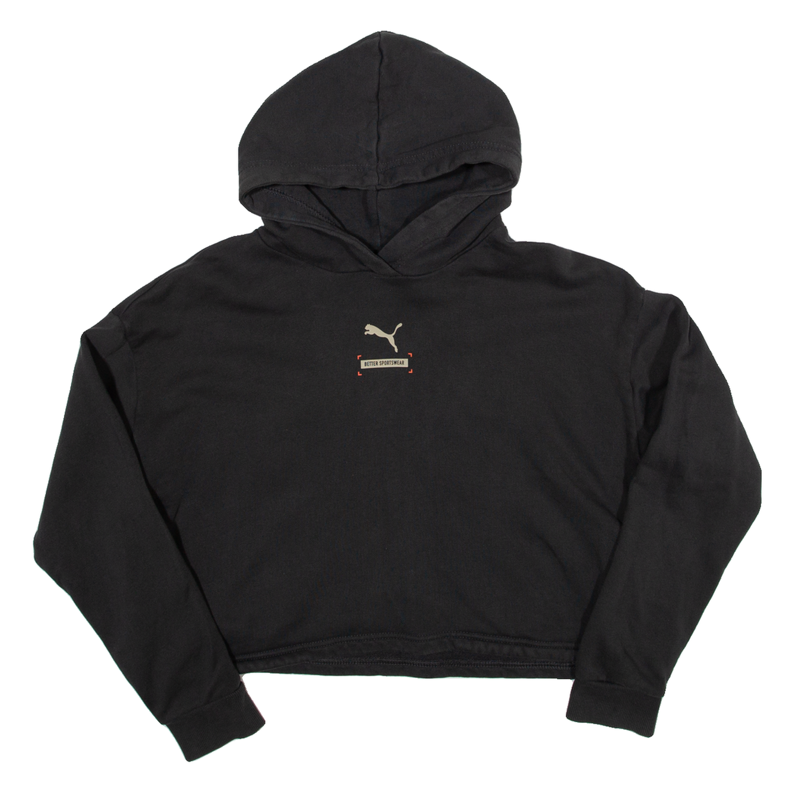 PUMA Cropped Womens Black Hoodie S Refurbished - N/A refurbished available on Cerqular