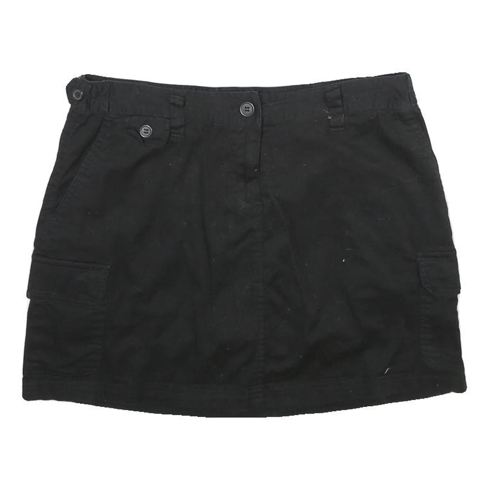 RICKI'S Womens Black Cargo Mini Cotton Blend Skort UK 10 Button Closure Utility Refurbished - N/A refurbished available on Cerqular