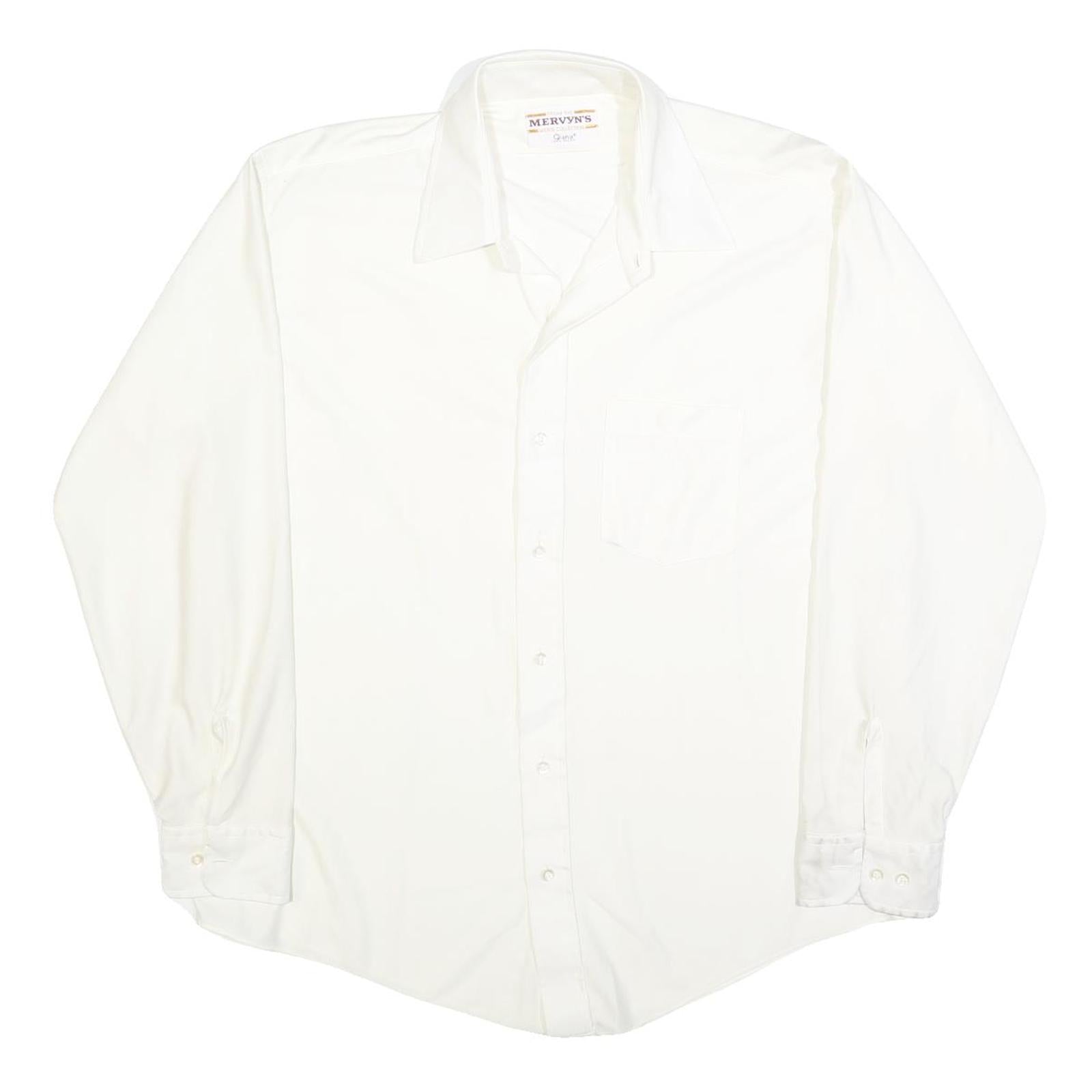 Buy MERVYN'S Mens White Plain Shirt XL Classic Button Down Long Sleeve Refurbished - $19.49 MERVYN'S Mens White Plain Shirt XL Classic Button Down Long Sleeve Refurbished - N/A refurbished available on Cerqular