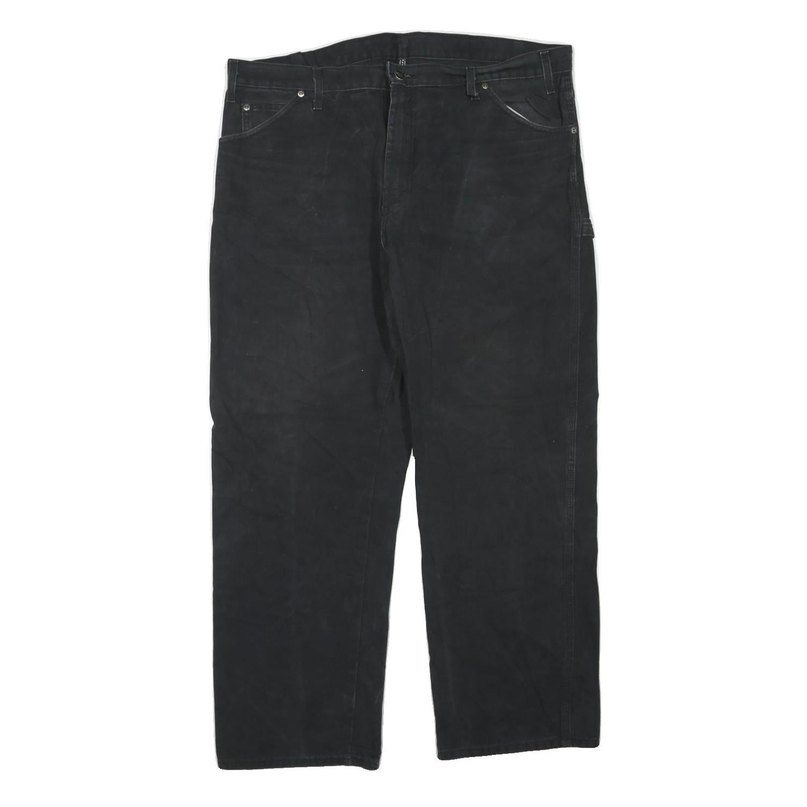 DICKIES Mens Jeans Black Regular Straight Denim W40 L28 Durable Workwear Refurbished - N/A refurbished available on Cerqular