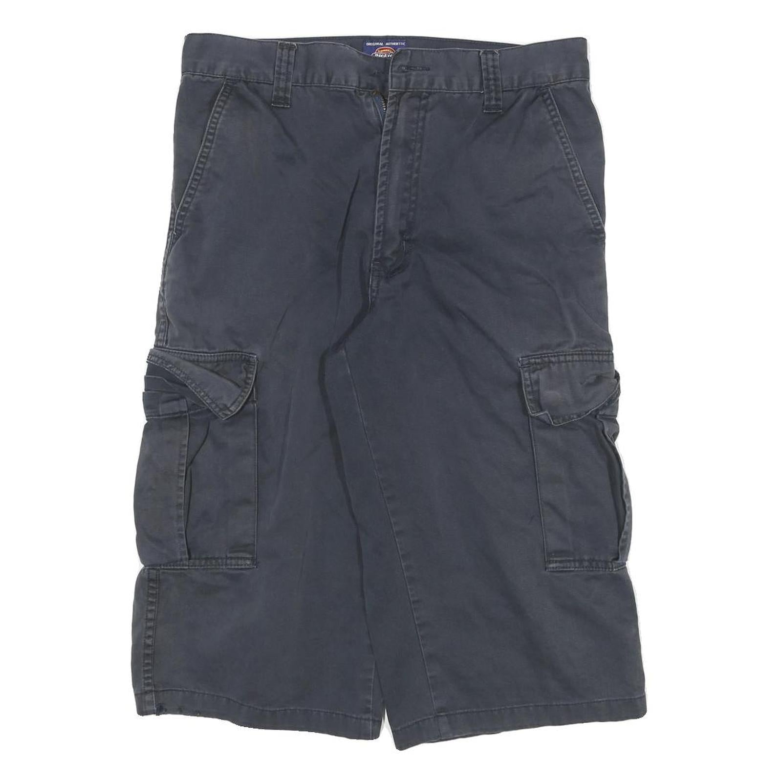 DICKIES Mens Shorts Blue Cargo Cotton Blend M W28 Workwear Utility Pockets Refurbished - N/A refurbished available on Cerqular