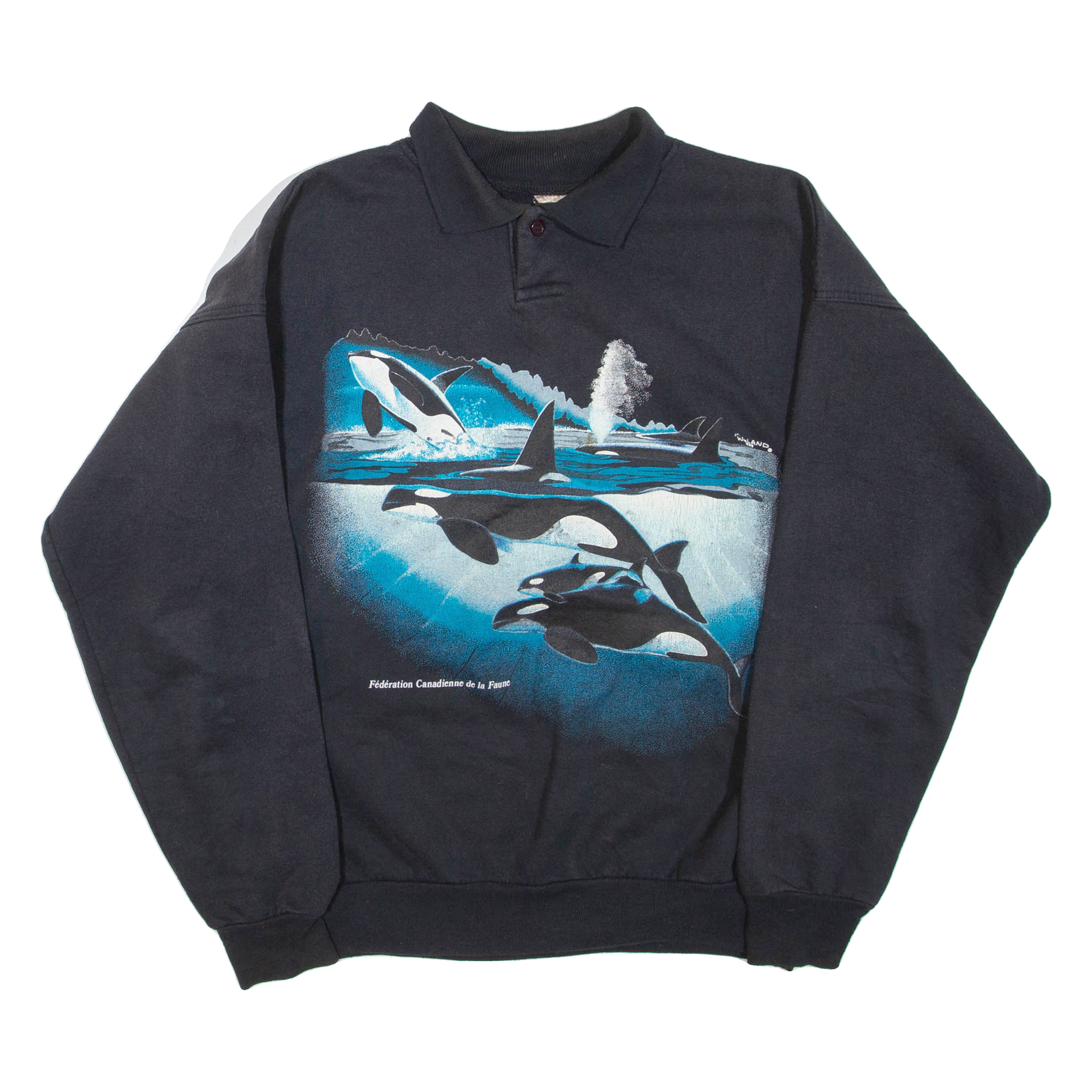 Mens Sweatshirt Black Collared L Refurbished - N/A refurbished available on Cerqular