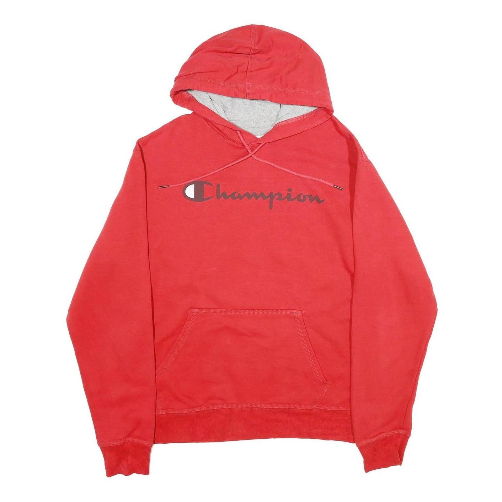 CHAMPION Mens Red Pullover Hoodie M Cotton Blend Casual Sportswear Refurbished - N/A refurbished available on Cerqular