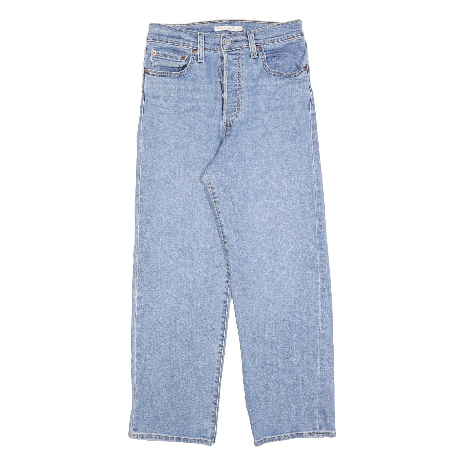 LEVI'S Womens Jeans Blue Regular Straight Denim Light W28 L27 Classic Button Fly Refurbished - N/A refurbished available on Cerqular