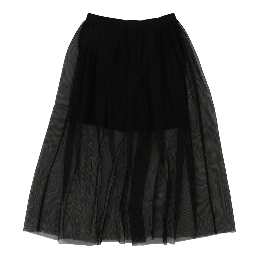 Sisley Skirt - 2XL Black Cotton Refurbished - Thrifted (note: this is a term often used to describe second- refurbished available on Cerqular