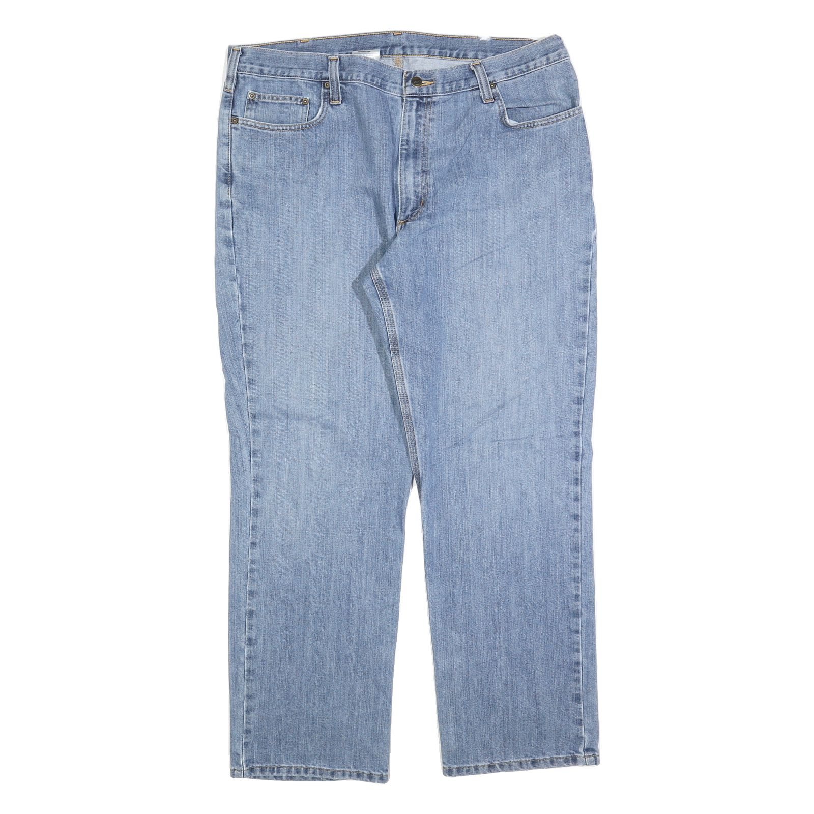 CARHARTT Mens Jeans Blue Relaxed Straight Denim Medium W40 L32 Workwear Zip Refurbished - N/A refurbished available on Cerqular