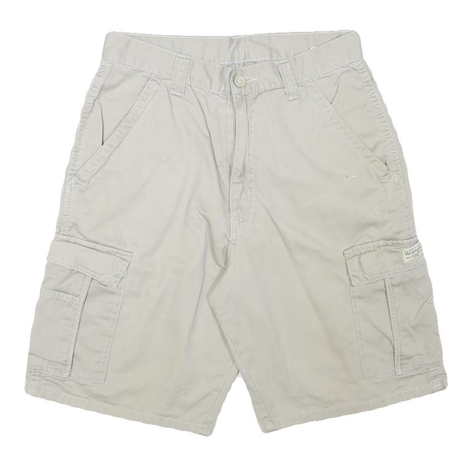 WRANGLER Mens Shorts Beige Cargo Cotton Blend M W28 Workwear Comfort Refurbished - N/A refurbished available on Cerqular