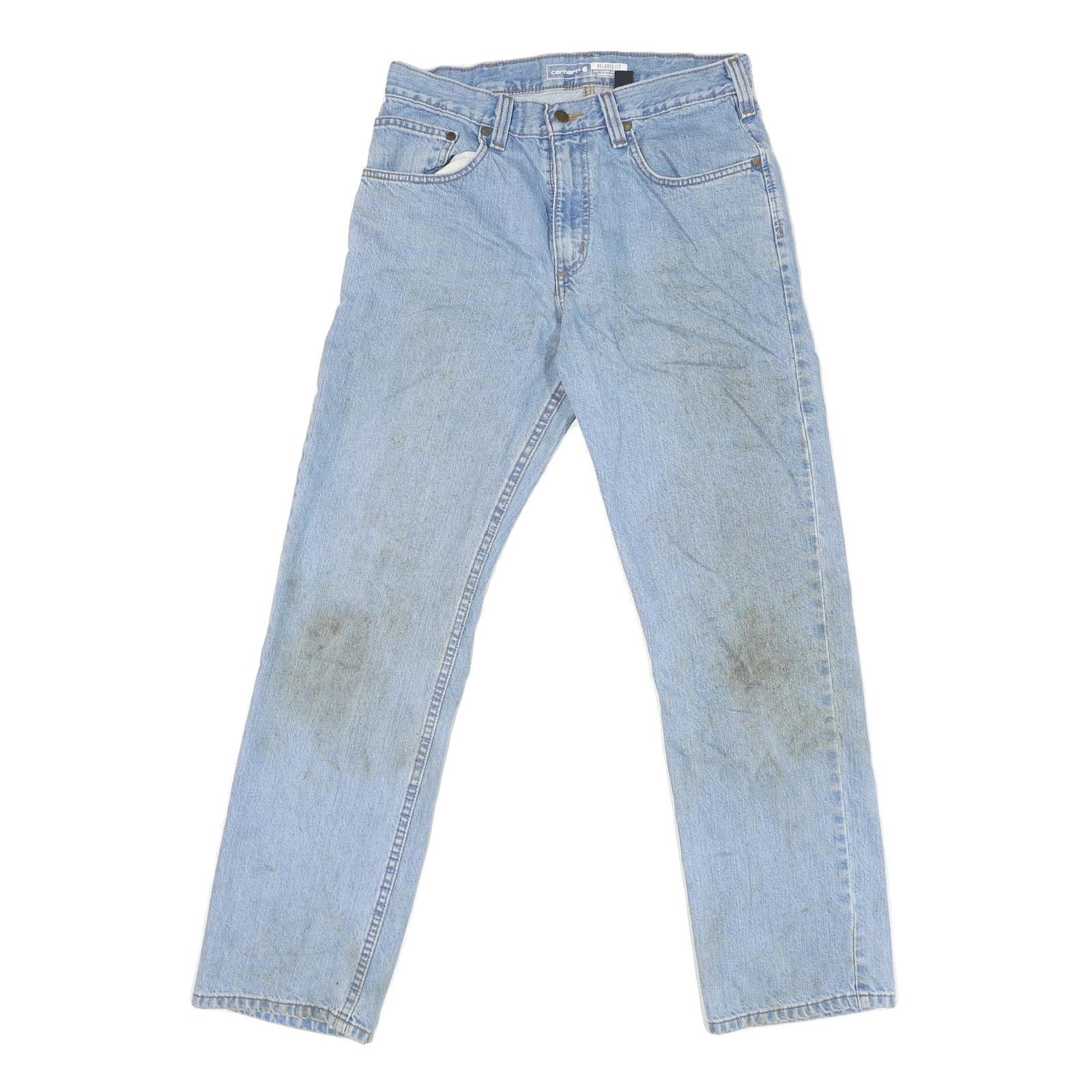 CARHARTT Mens Regular Fit Light Blue Denim Jeans W32 L31 Zip Closure Pockets Refurbished - N/A refurbished available on Cerqular