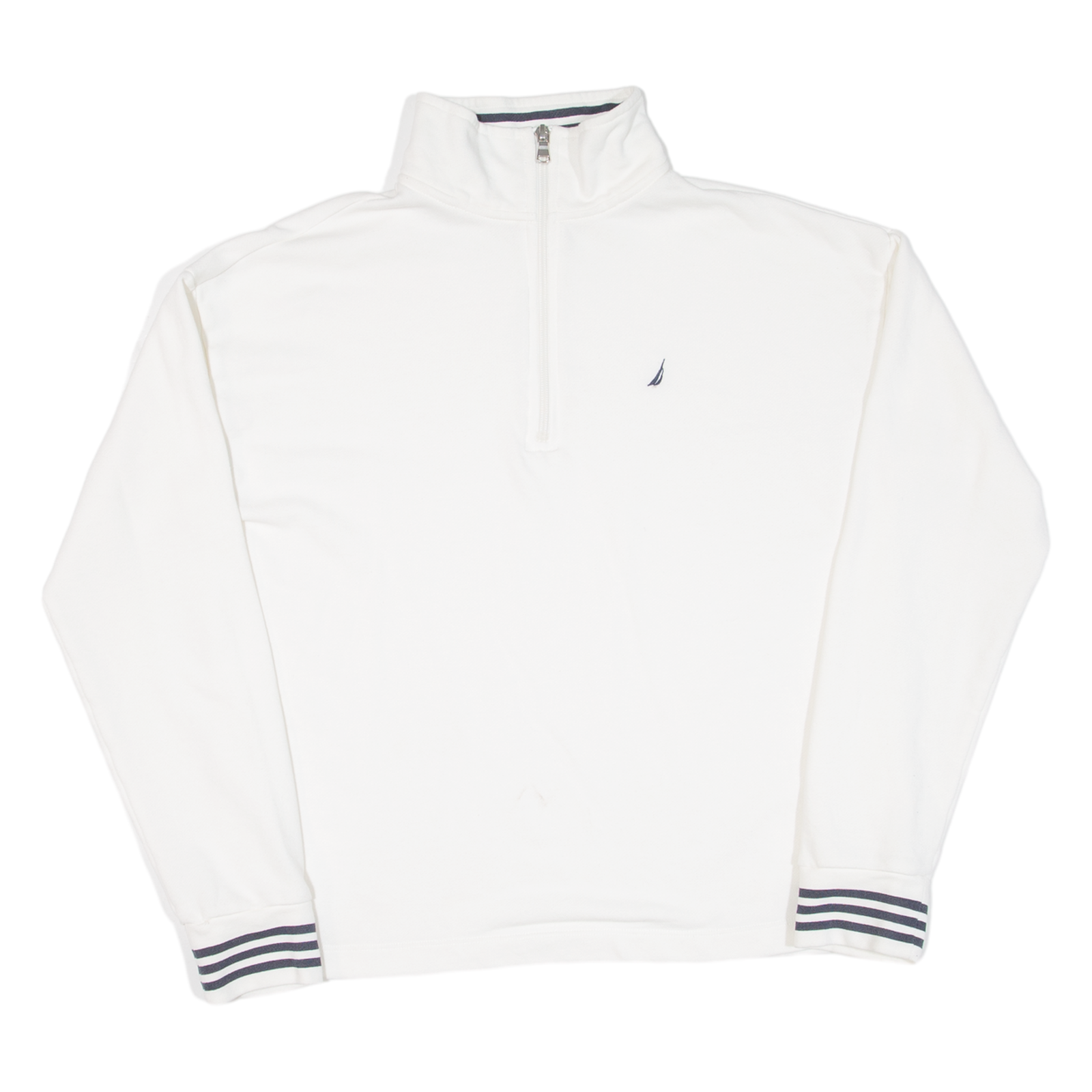 NAUTICA Womens Sweatshirt White 1/4 Zip S Refurbished - N/A refurbished available on Cerqular