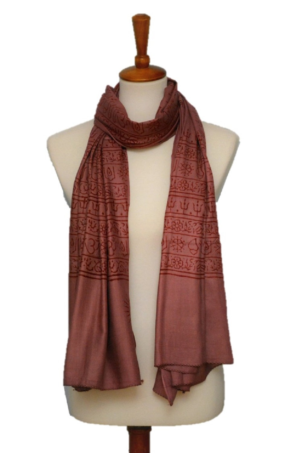 OM Yoga Meditation Mantra Prayer Shawl - Large | Color: Marsala Refurbished - N/A refurbished available on Cerqular