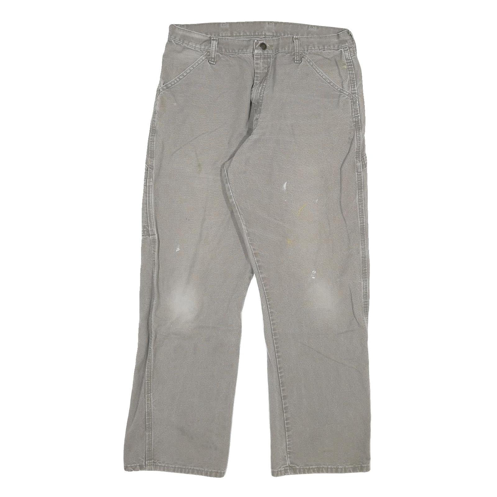 DICKIES Mens Regular Grey Jeans Denim W32 L30 Workwear Pockets Closure Zip Refurbished - N/A refurbished available on Cerqular