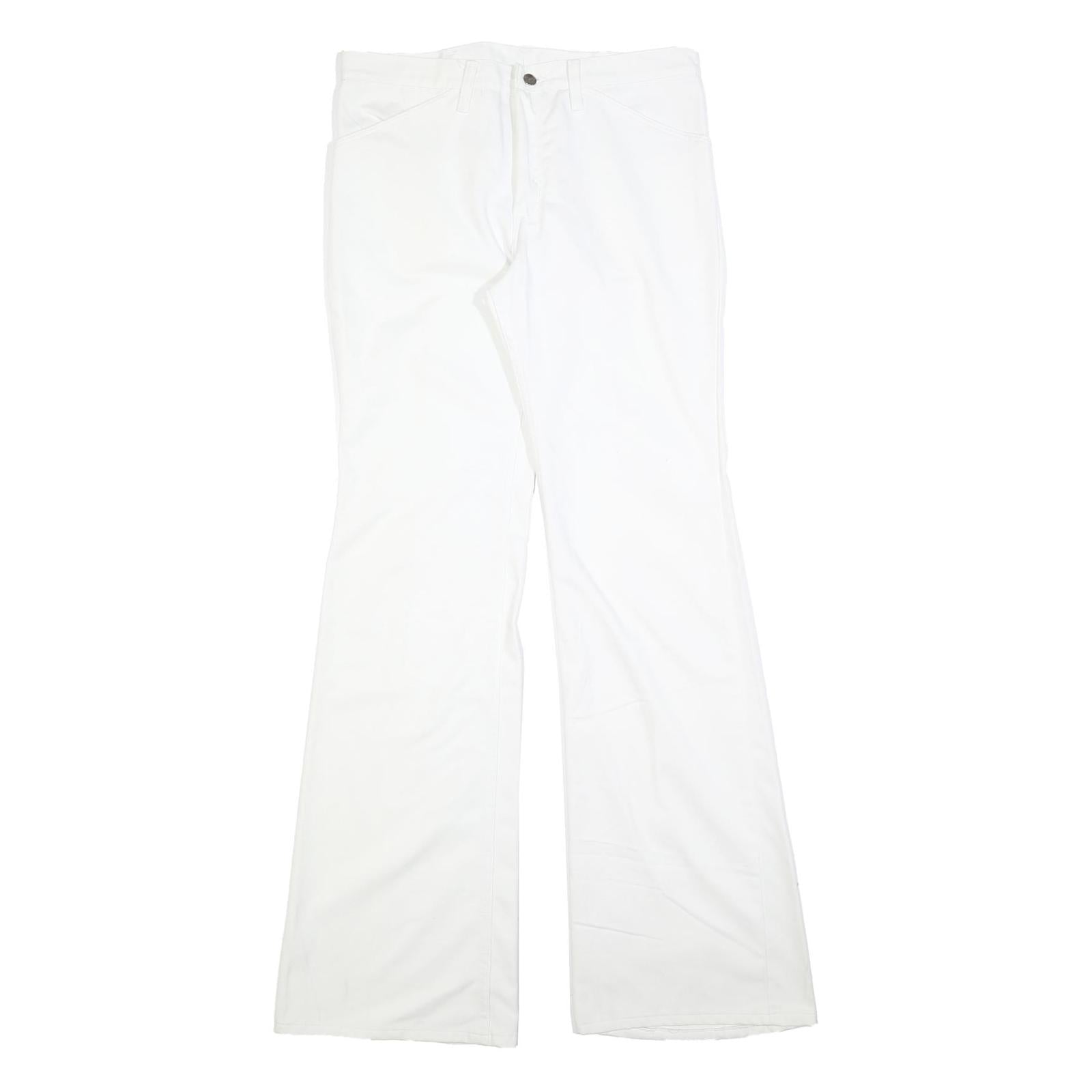 WRANGLER Womens Regular Fit White Cotton Blend Trousers W34 L38 Casual Zip Refurbished - N/A refurbished available on Cerqular