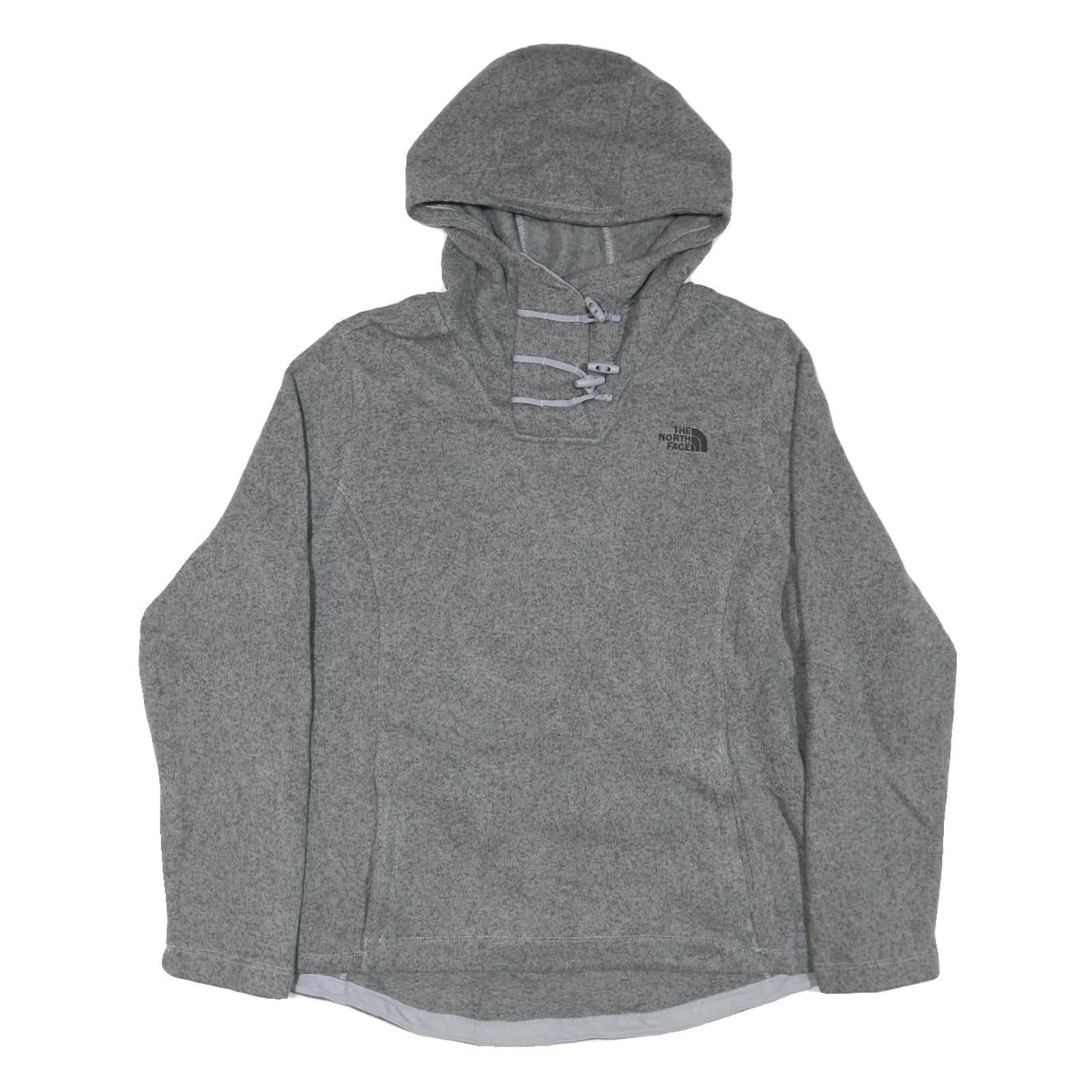 THE NORTH FACE Womens Grey Hooded Pullover L Cotton Blend Casual Outdoor Refurbished - N/A refurbished available on Cerqular