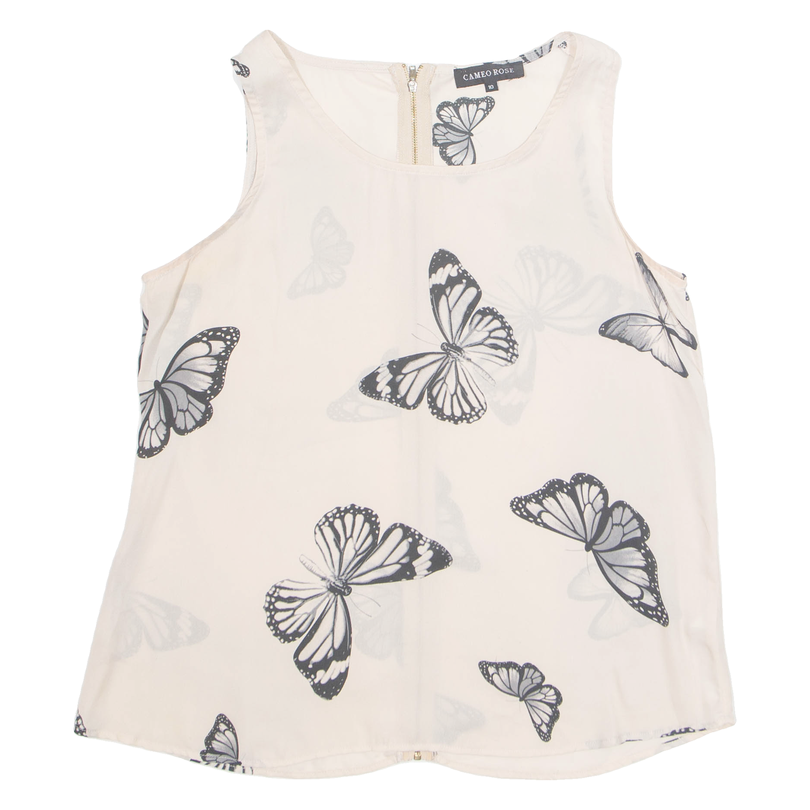 CAMEO ROSE Womens Printed Top Pink Sleeveless Animal Print S Refurbished - N/A refurbished available on Cerqular