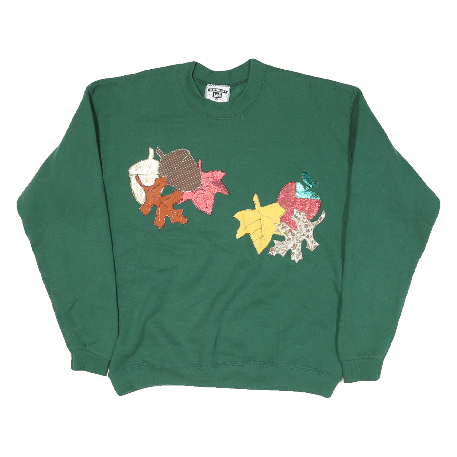 Buy LEE Mens Green Crew Neck L Cotton Blend Applique Autumn Leaves Sweatshirt Refurbished - $27.29 LEE Mens Green Crew Neck L Cotton Blend Applique Autumn Leaves Sweatshirt Refurbished - N/A refurbished available on Cerqular