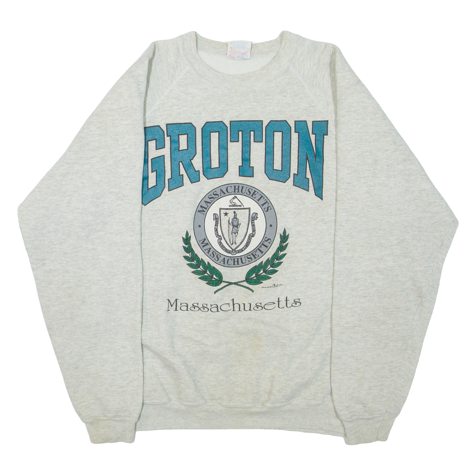 HANES ACTIVEWEAR Massachusetts Mens Sweatshirt Grey Crew Neck USA L Refurbished - N/A refurbished available on Cerqular