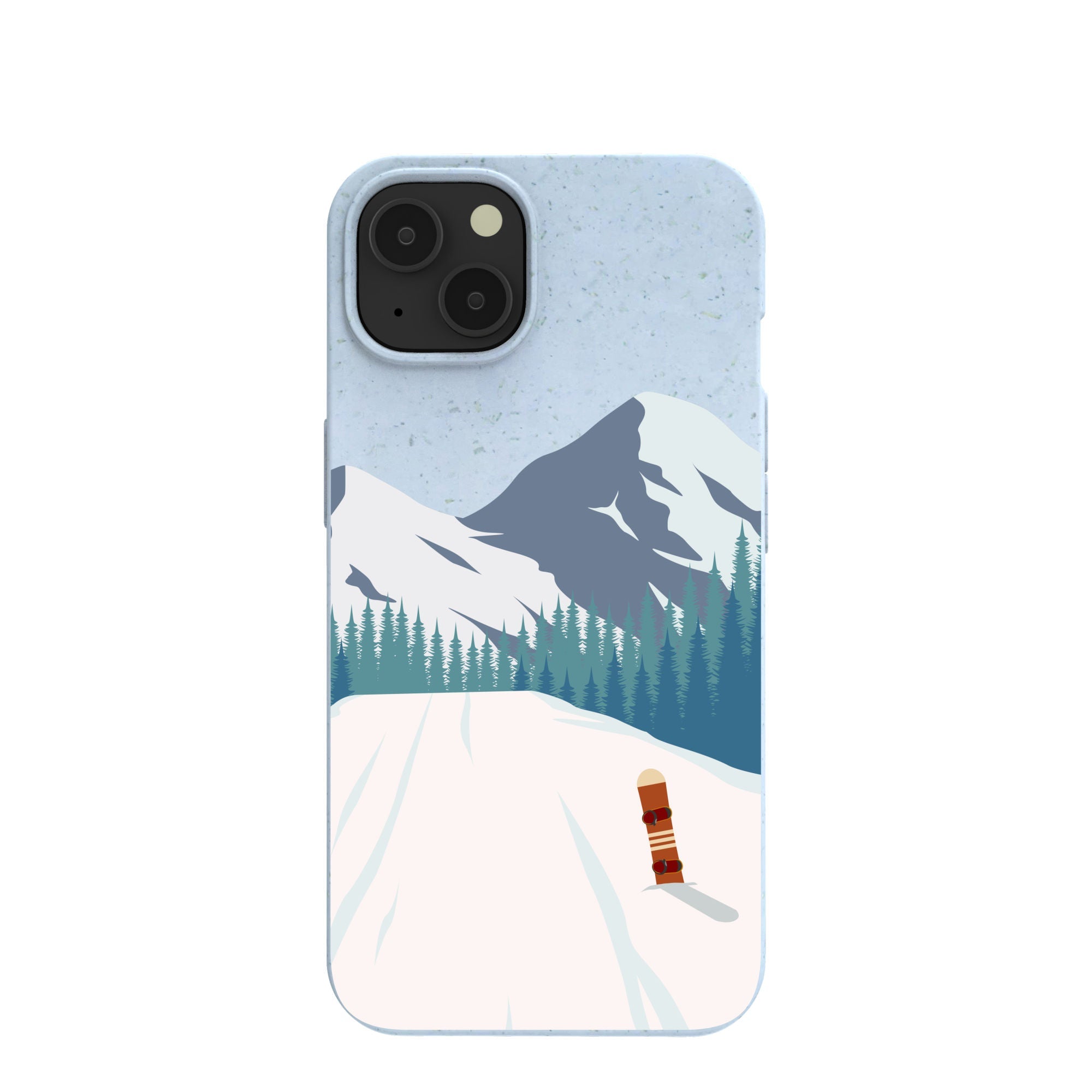 Powder Blue Shredding Peaks iPhone 13 Case Refurbished - Pela Case refurbished available on Cerqular