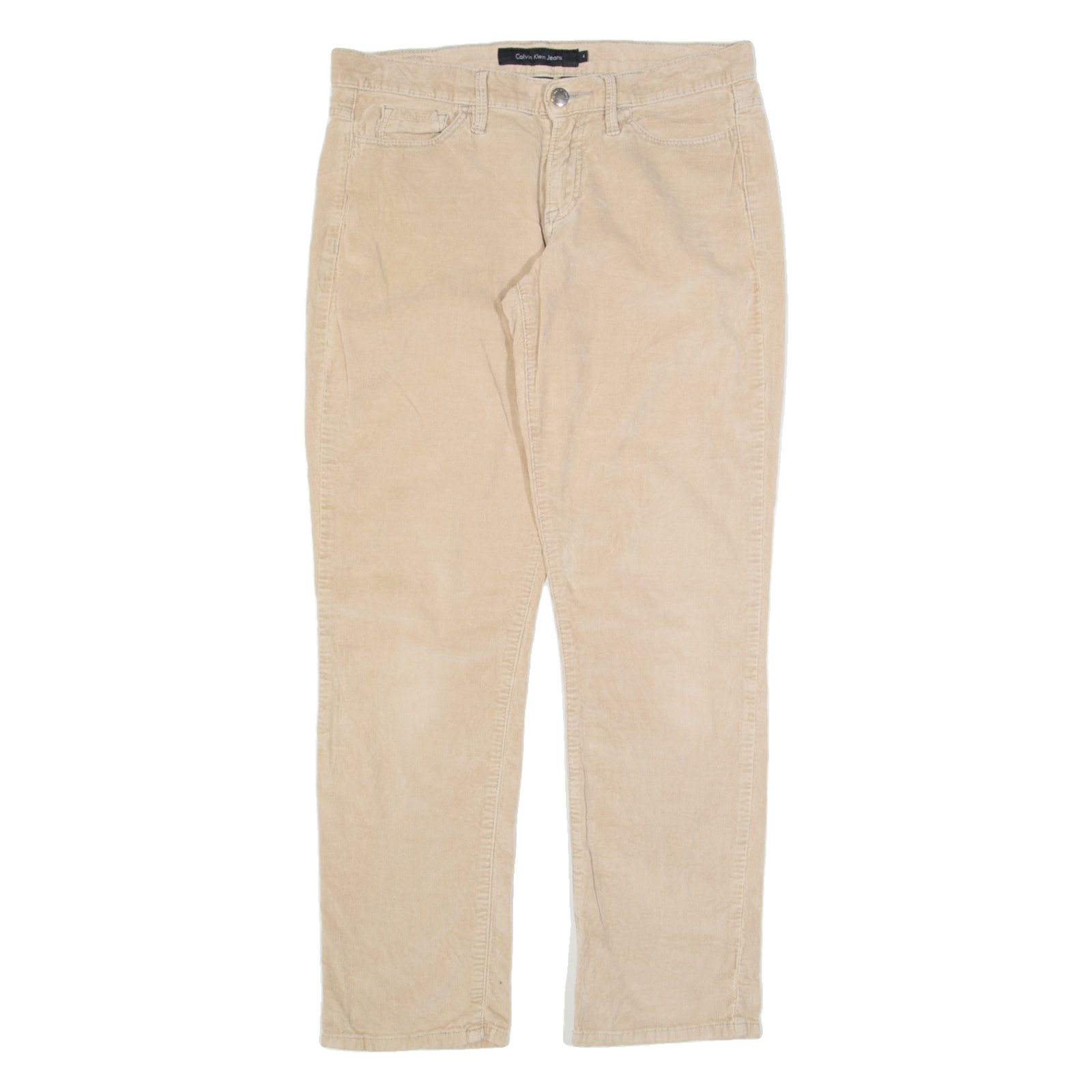 CALVIN KLEIN JEANS Womens Corduroy Trousers Brown Slim Straight W30 L28 Refurbished - N/A refurbished available on Cerqular