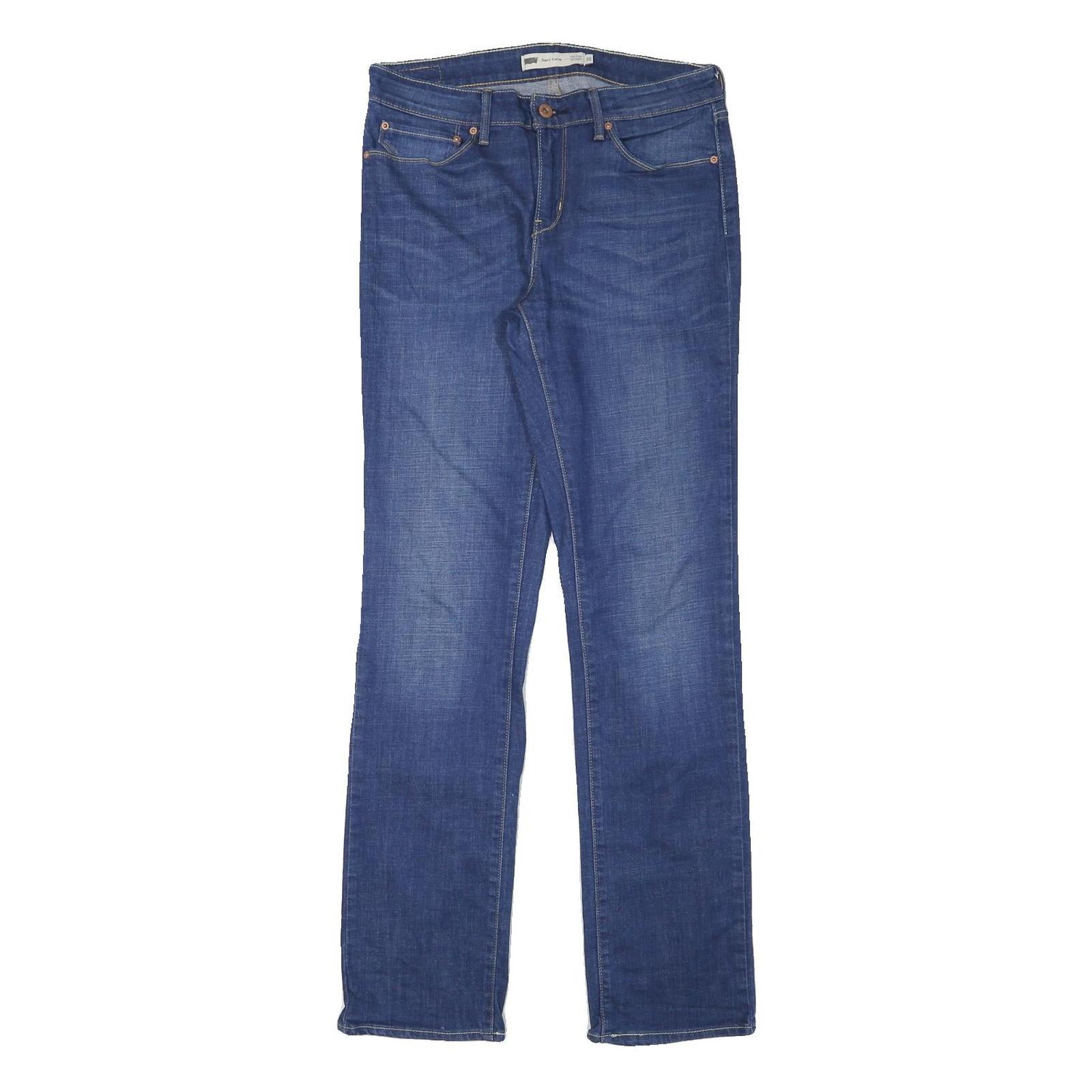 LEVI'S Womens Blue Regular Straight Denim Medium Wash W30 L32 Classic Zip Jeans Refurbished - N/A refurbished available on Cerqular