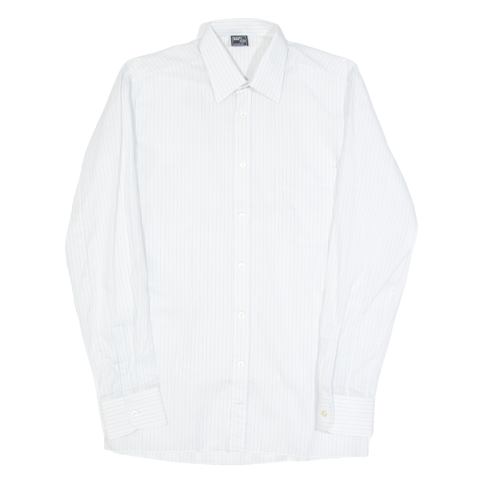 BRANKA DINIC Mens Shirt White Striped Long Sleeve S Refurbished - N/A refurbished available on Cerqular