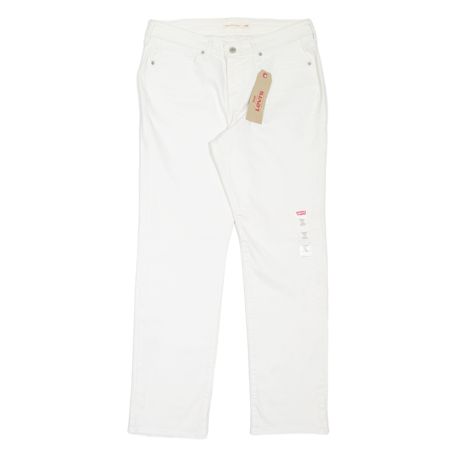 LEVI'S 414 Womens Jeans White Classic Straight W32 L32 Refurbished - N/A refurbished available on Cerqular