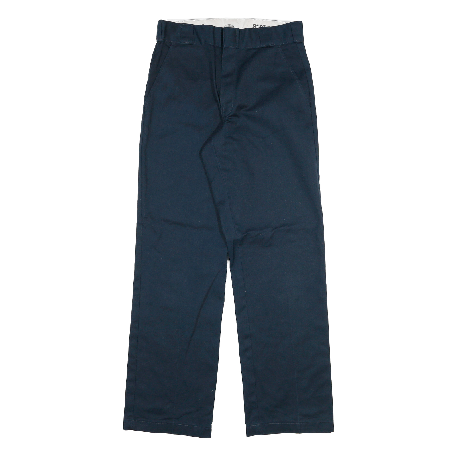 DICKIES Mens Regular Navy Blue Cotton Blend Zip Trousers W28 L31 Workwear Refurbished - N/A refurbished available on Cerqular