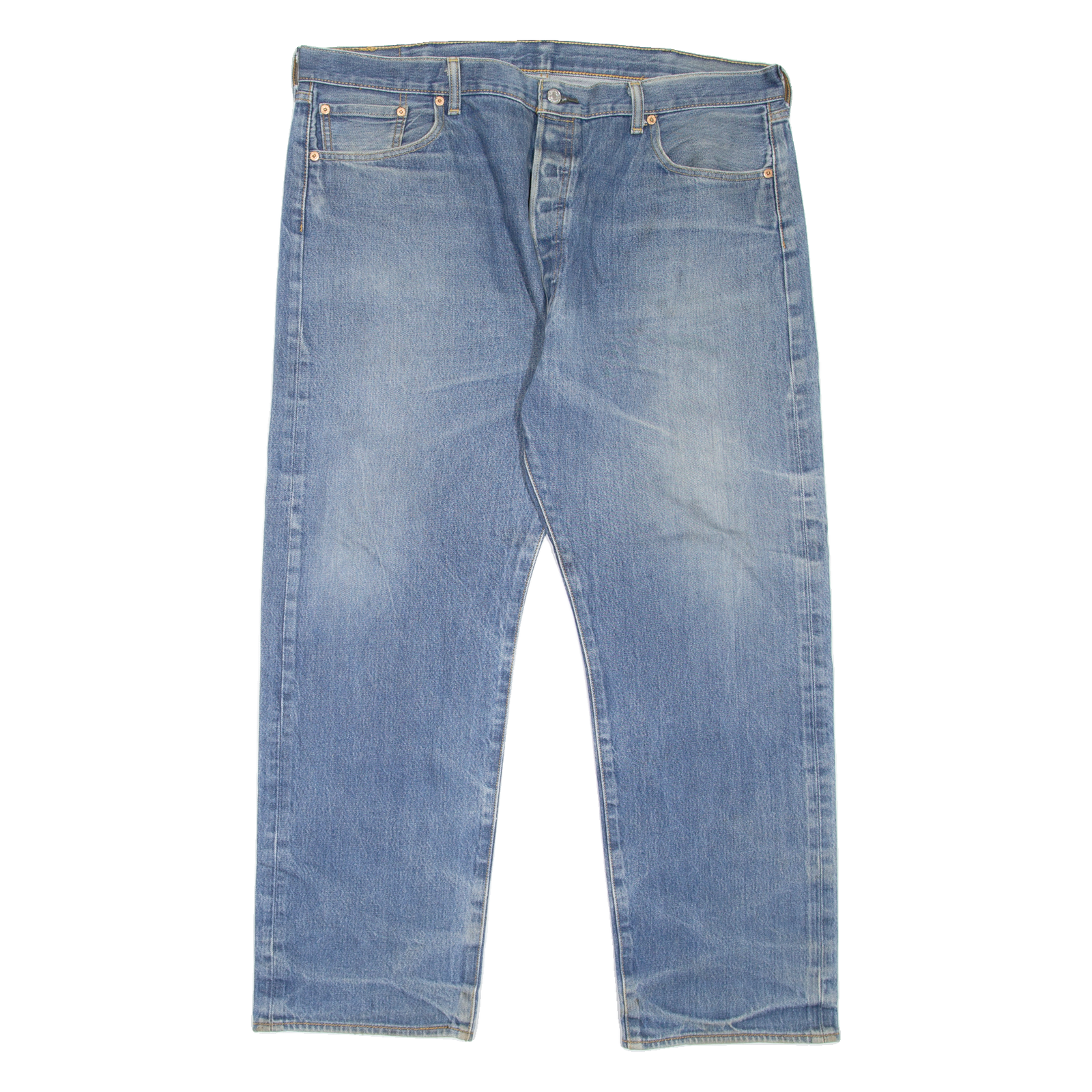 LEVI'S 501 Jeans Mens Blue Regular Straight Stone Wash W41 L29 Refurbished - N/A refurbished available on Cerqular