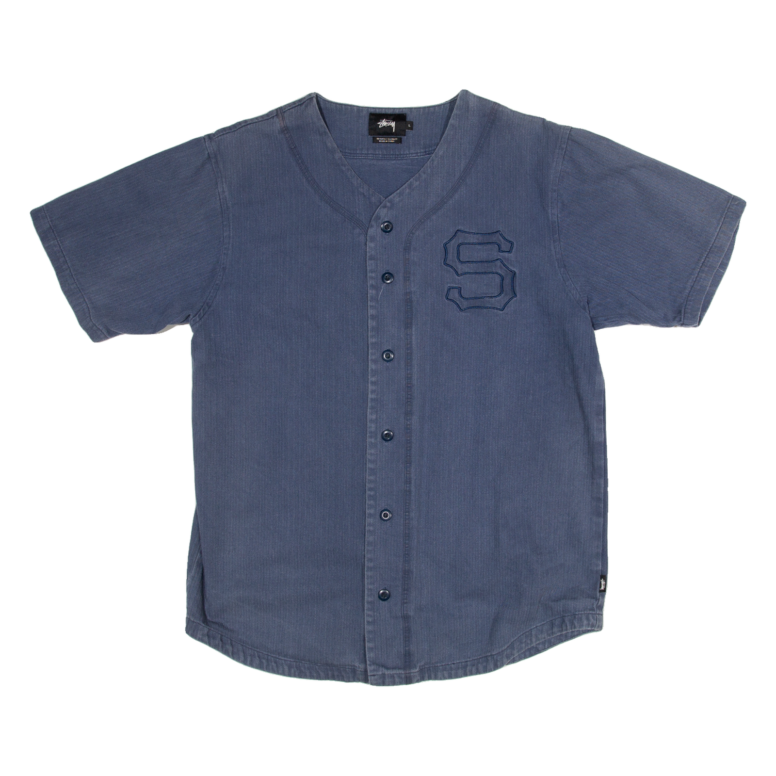 SAMSSY Mens Denim Shirt Blue L Refurbished - N/A refurbished available on Cerqular