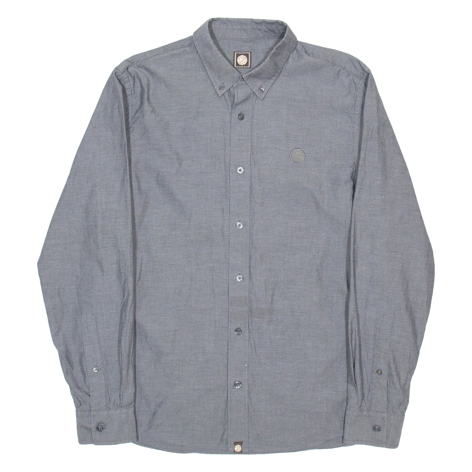 PRETTY GREEN Mens Formal Shirt Grey Long Sleeve M Refurbished - N/A refurbished available on Cerqular