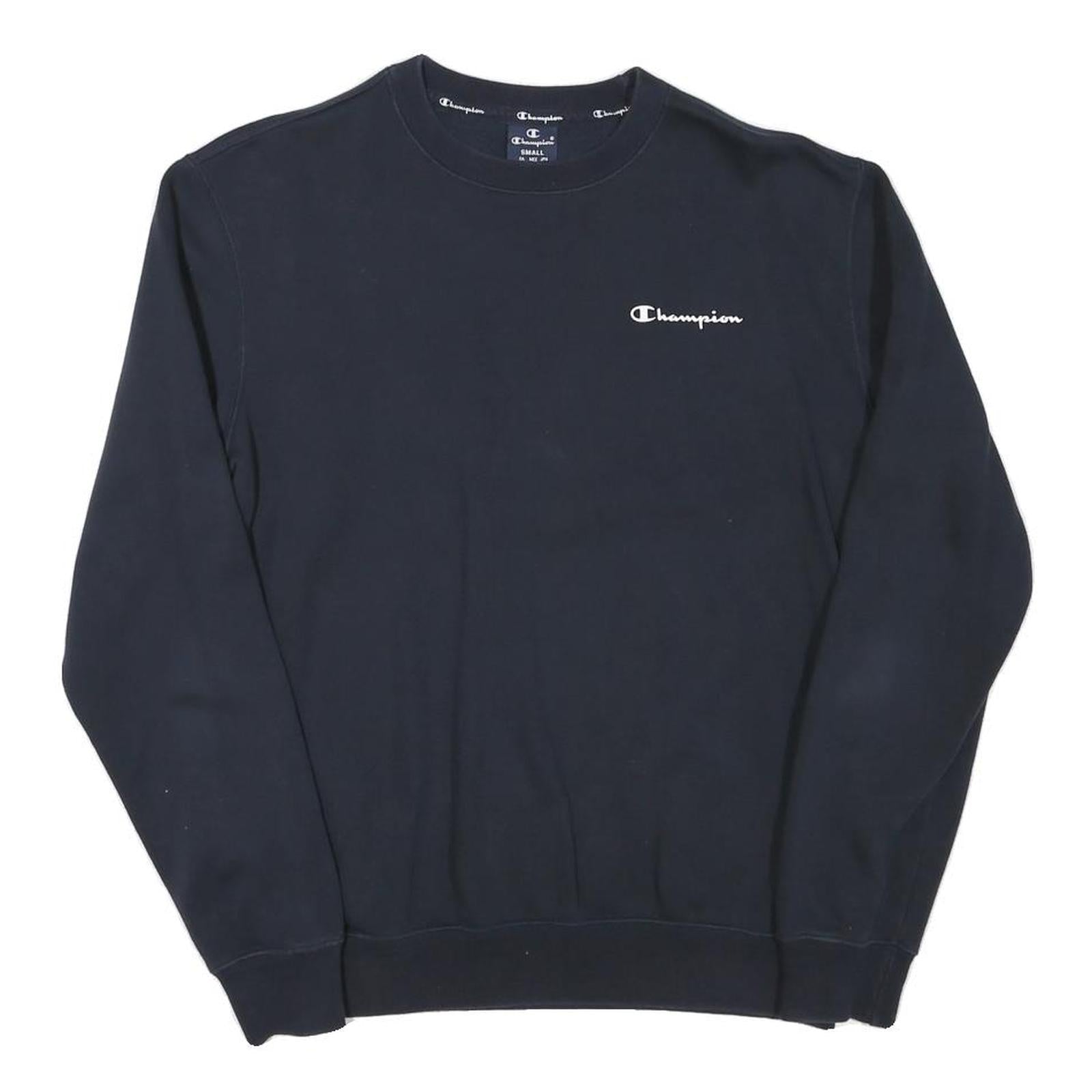 CHAMPION Mens Navy Blue Sweatshirt Crew Neck S Classic Logo Pullover Cotton Refurbished - N/A refurbished available on Cerqular