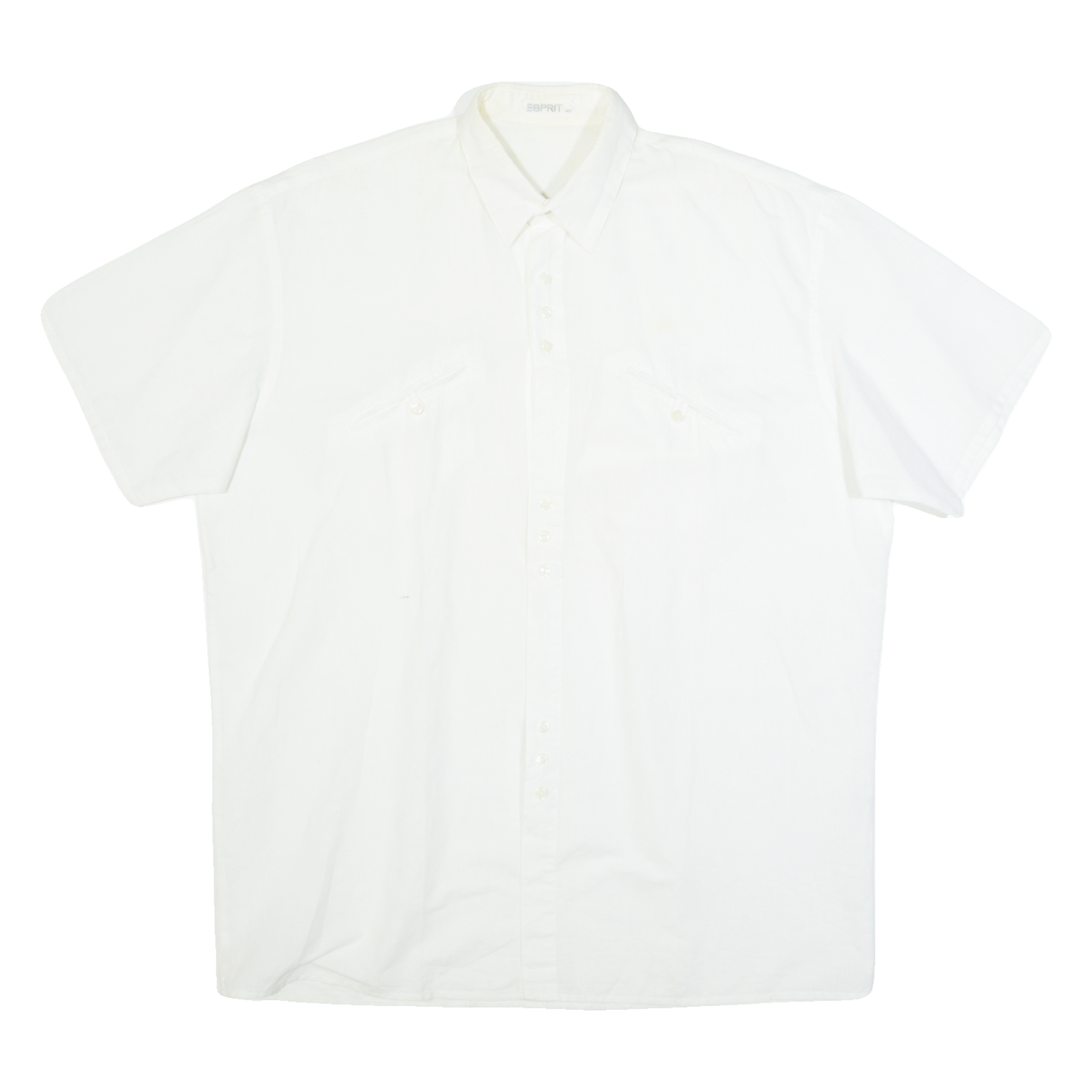 ESPIRIT Mens Plain Shirt White L Refurbished - N/A refurbished available on Cerqular