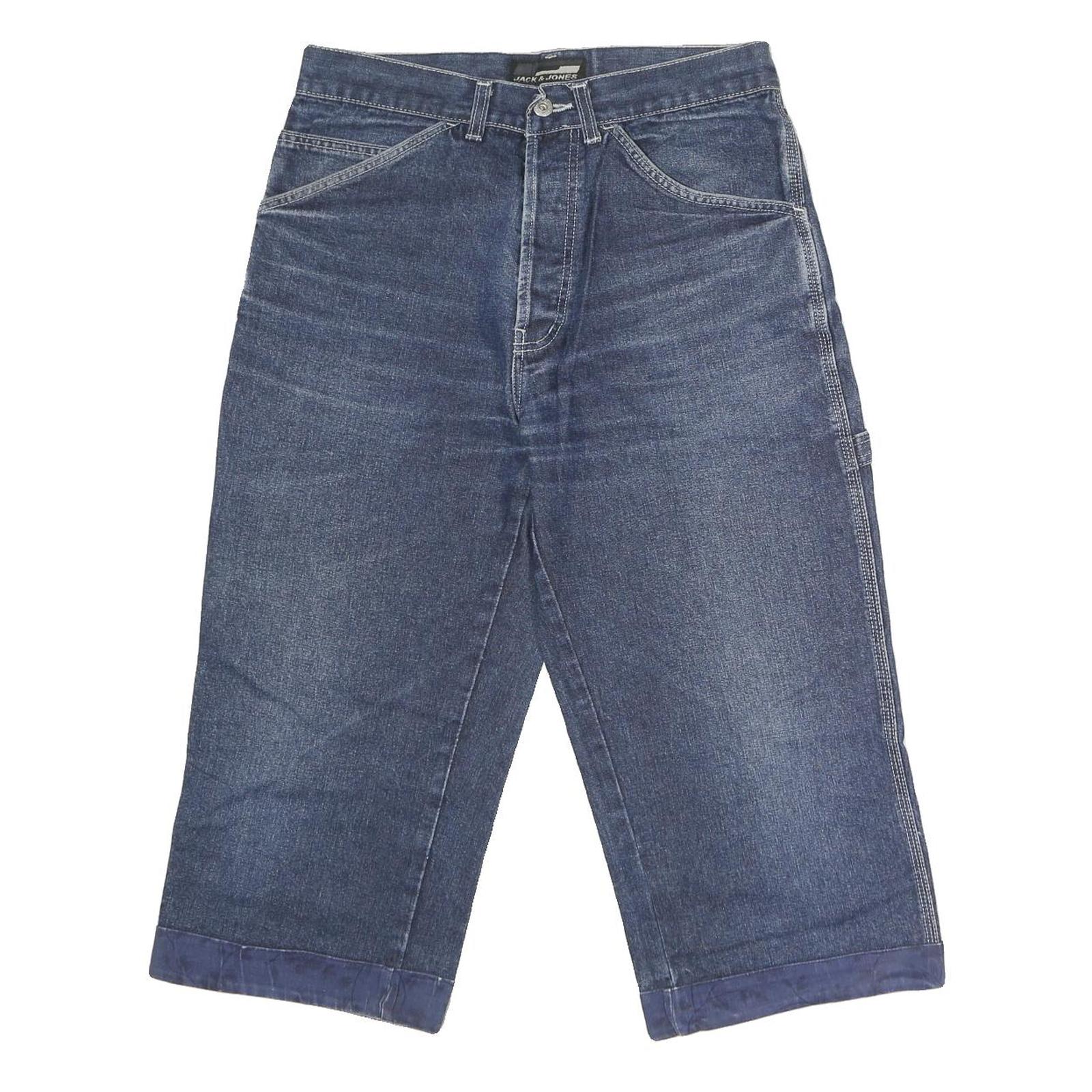 JACK & JONES Mens Denim Blue Casual Shorts M W32 Cotton Relaxed Fit Refurbished - N/A refurbished available on Cerqular