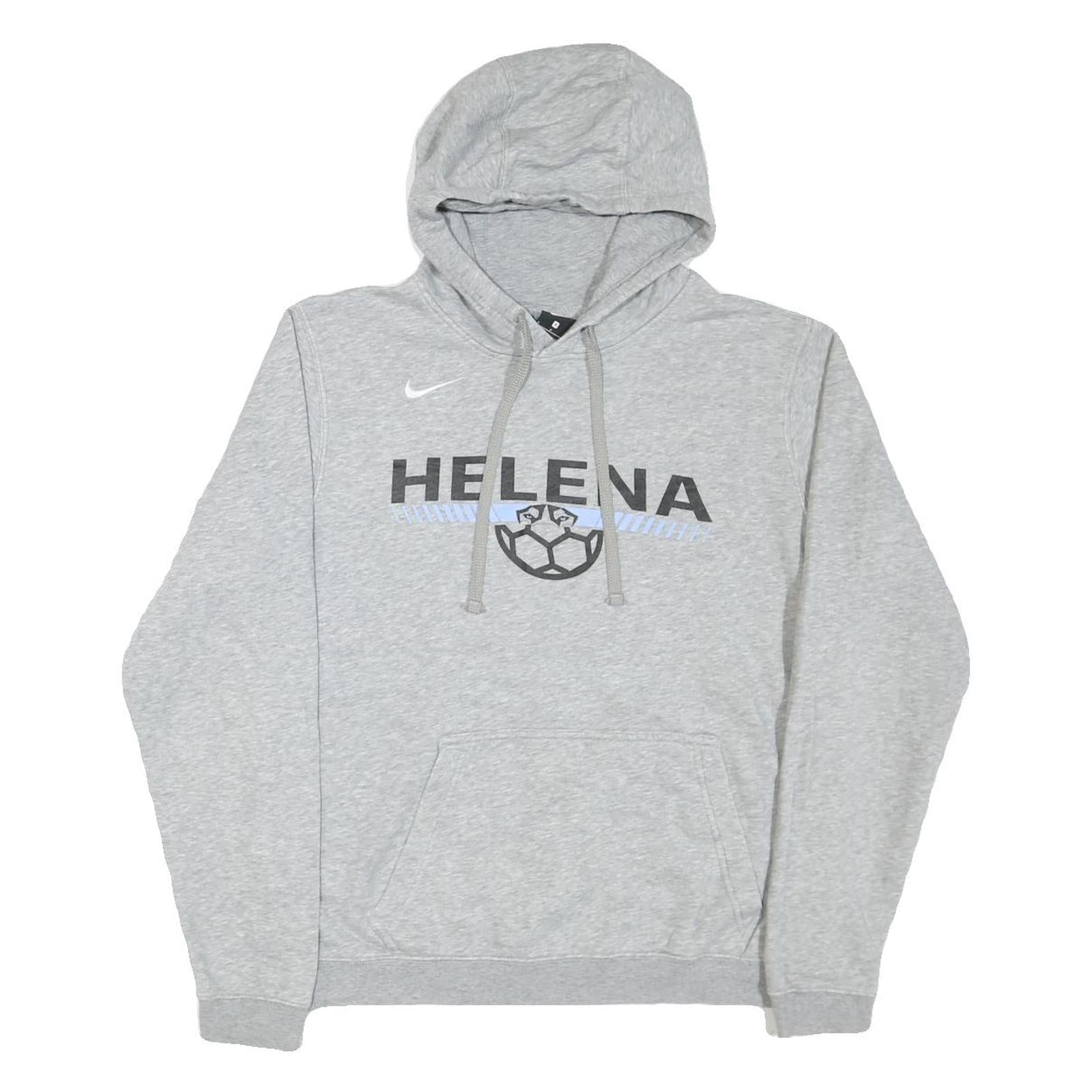NIKE Mens Grey Helena Hoodie S Cotton Blend Lightweight Pullover Sweatshirt Refurbished - N/A refurbished available on Cerqular