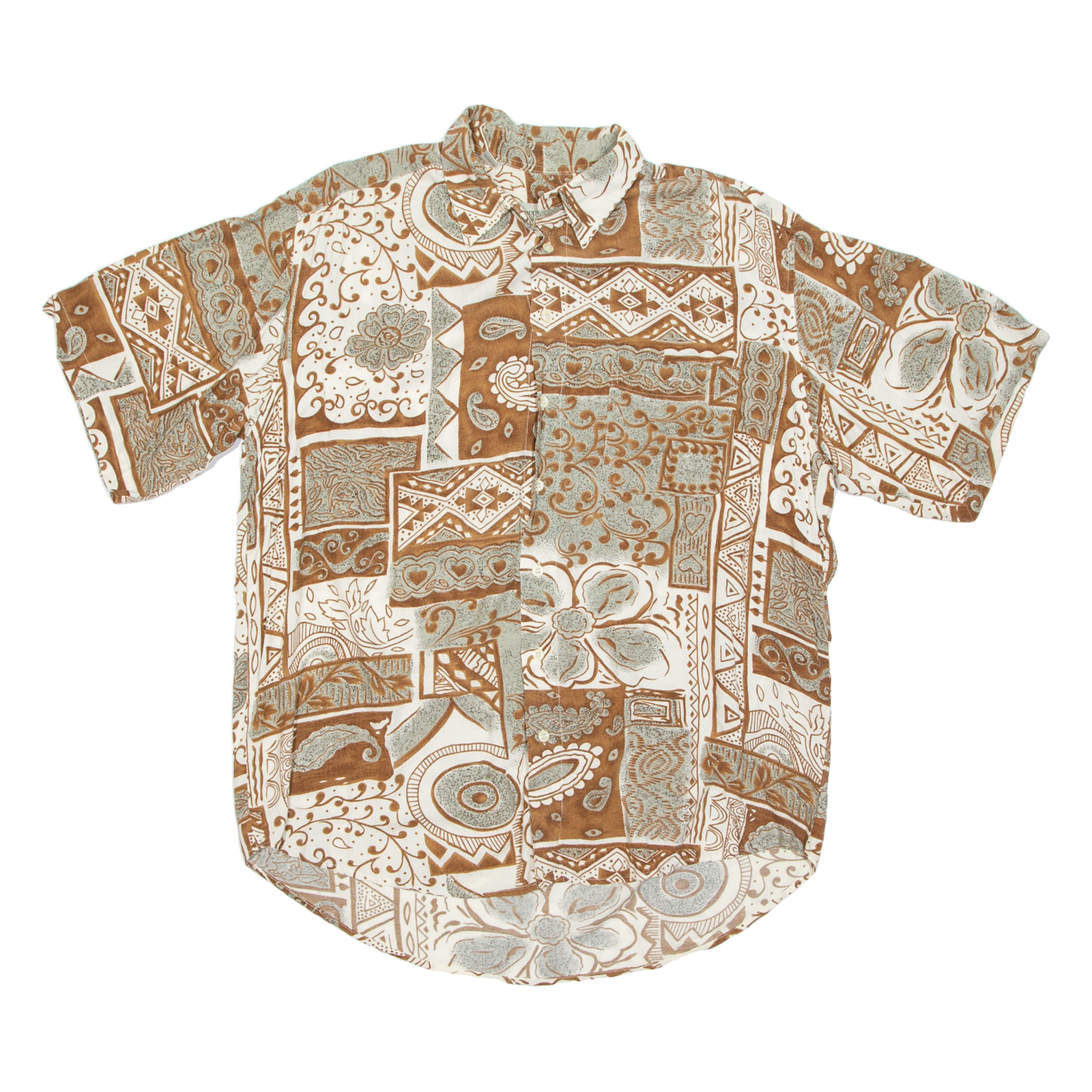 Mens Shirt Brown Crazy Pattern L Refurbished - N/A refurbished available on Cerqular