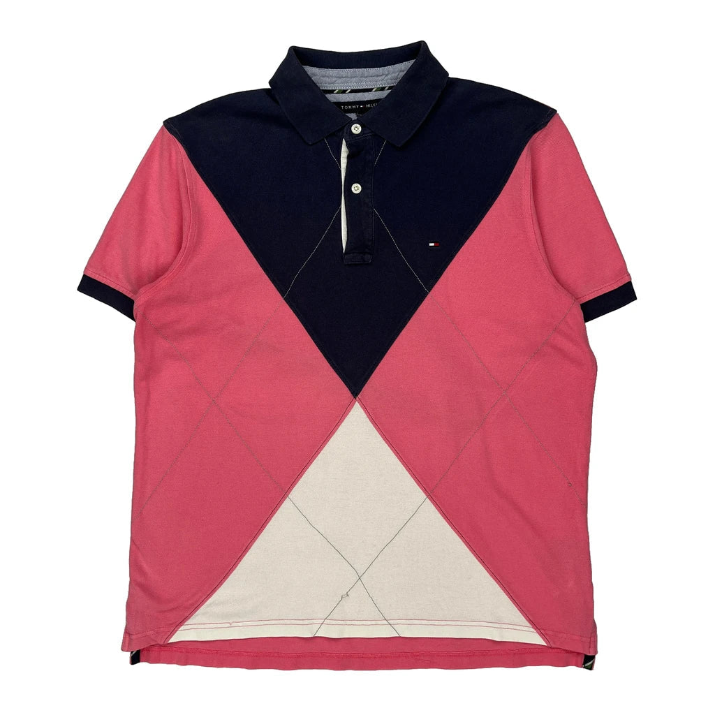 Buy Tommy Hilfiger Argyle Polo Shirt - Medium Pink Cotton Refurbished - $26.79 Tommy Hilfiger Argyle Polo Shirt - Medium Pink Cotton Refurbished - Thrifted (note: this is a term often used to describe second- refurbished available on Cerqular
