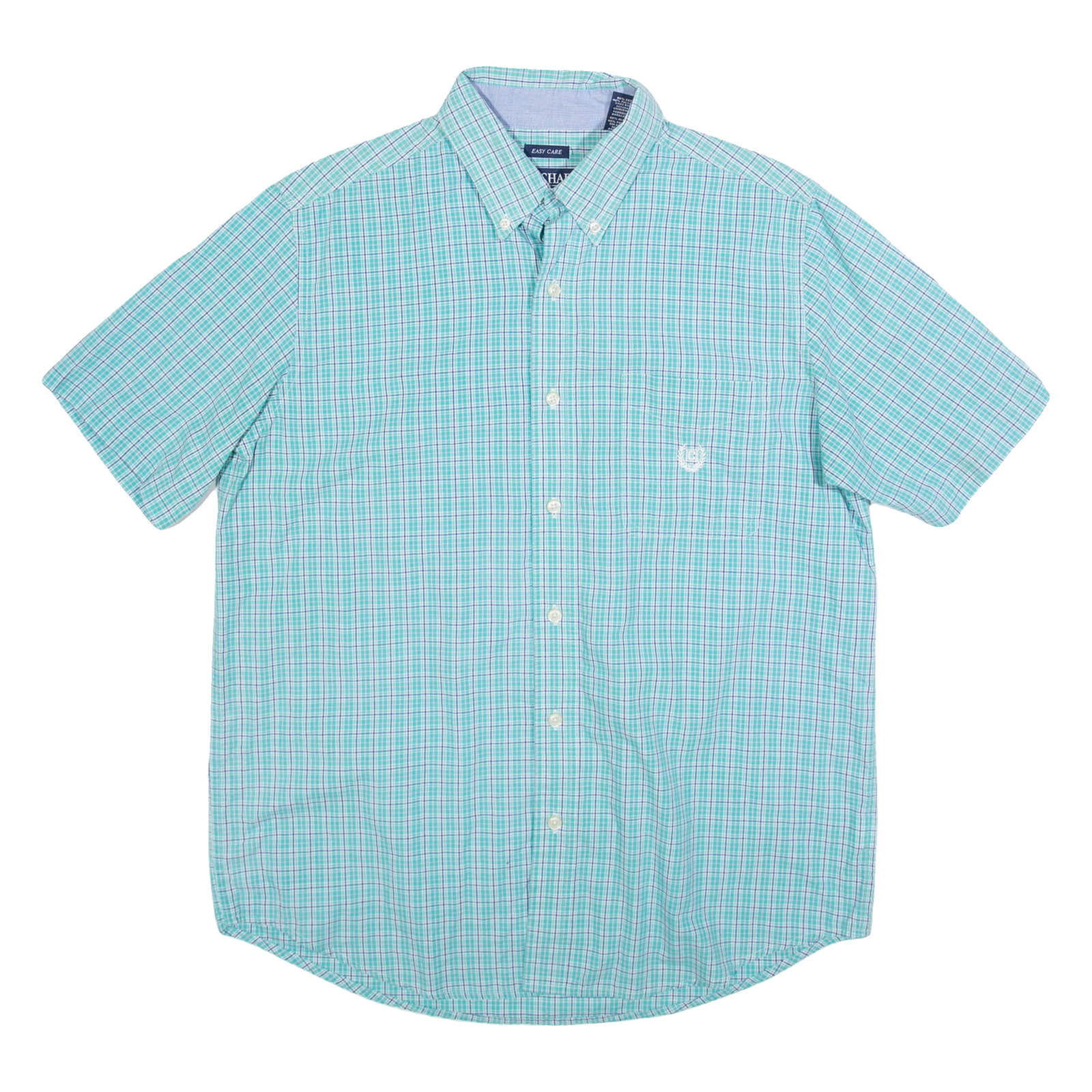 CHAPS Mens Shirt Blue Check M Refurbished - N/A refurbished available on Cerqular