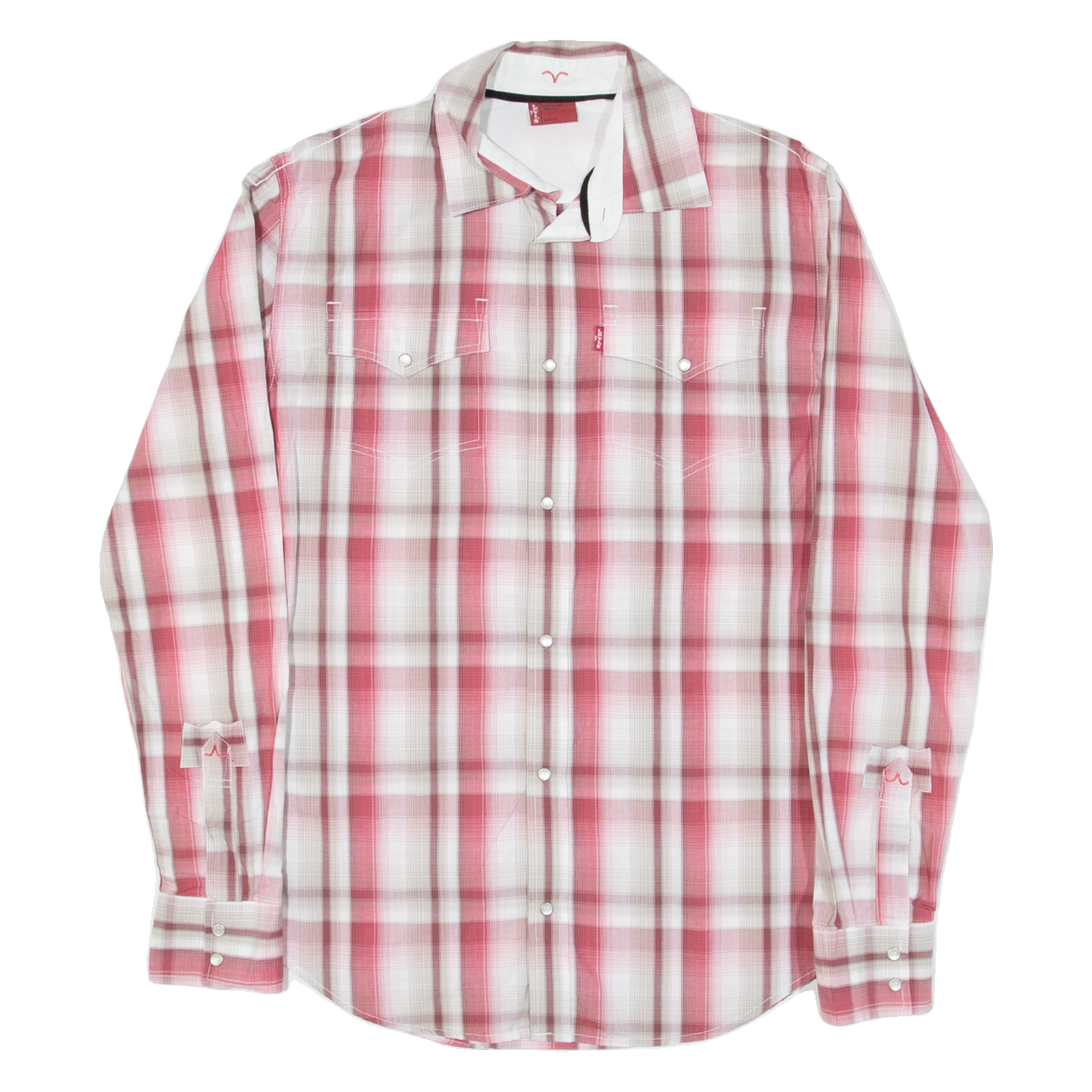 LEVI'S Mens Shirt Red Check Long Sleeve S Refurbished - N/A refurbished available on Cerqular