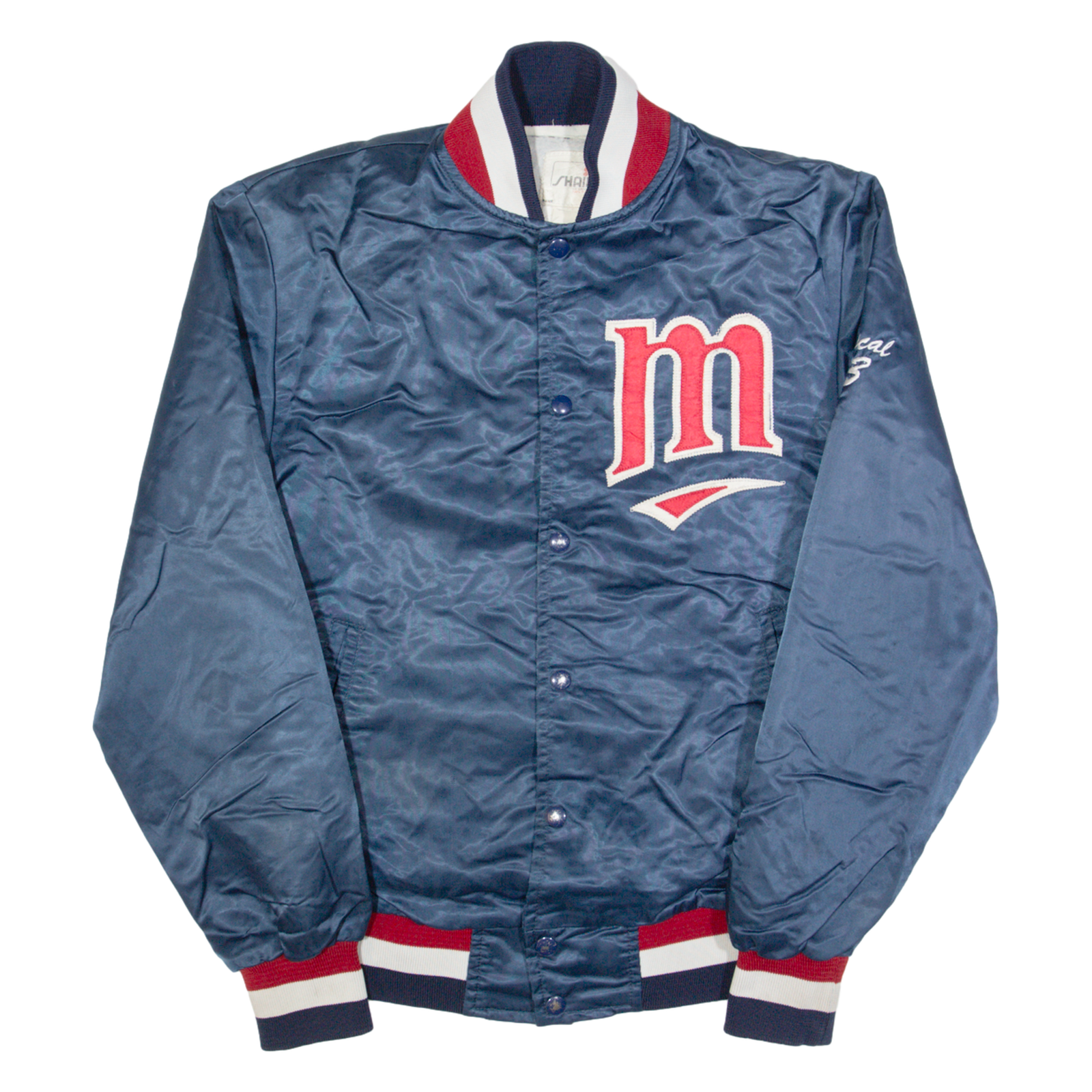 SHAIN Mens Varsity Jacket Blue 90s USA S Refurbished - N/A refurbished available on Cerqular