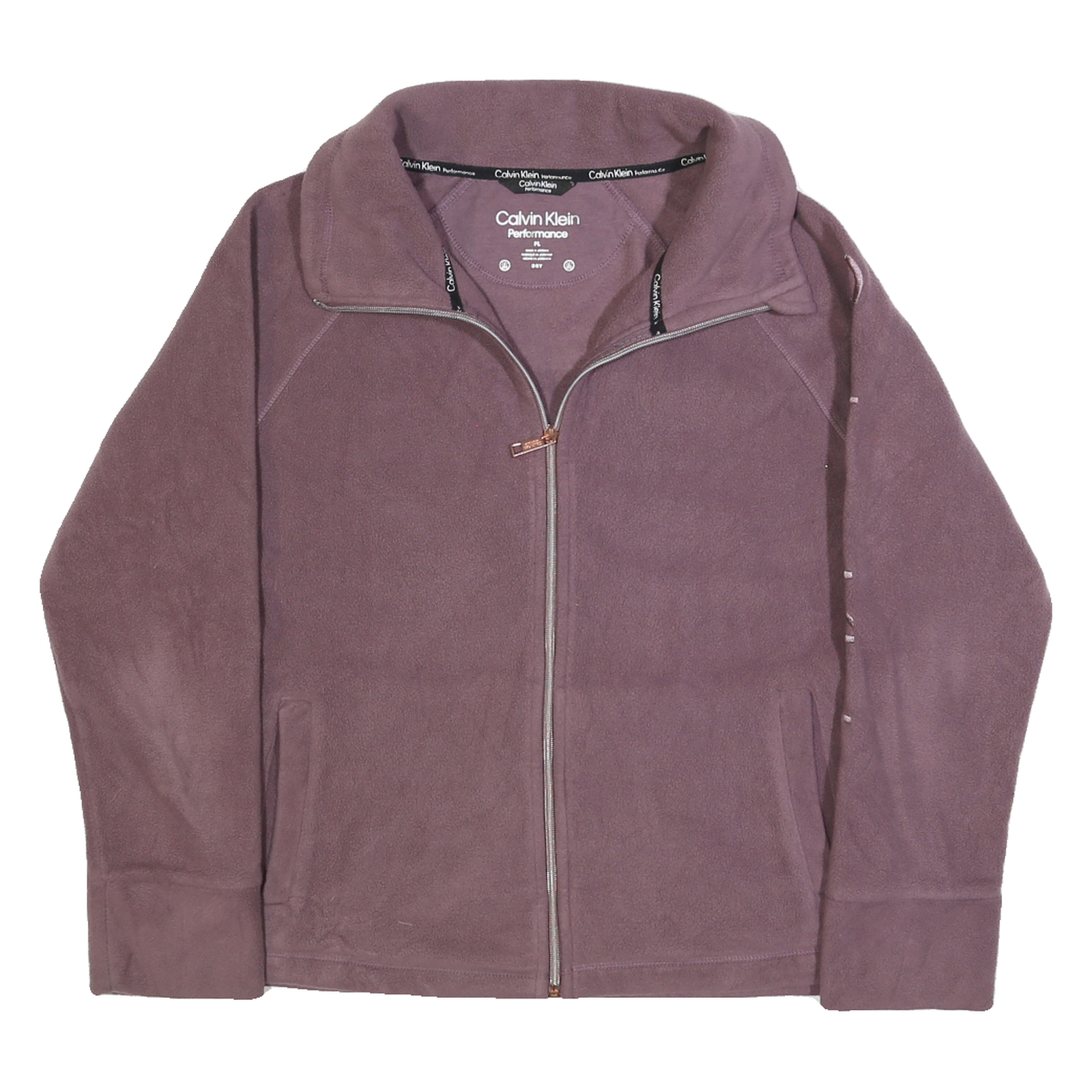 Calvin Klein Womens Purple Performance Zip Jacket L Polyester Plain Casual Refurbished - N/A refurbished available on Cerqular