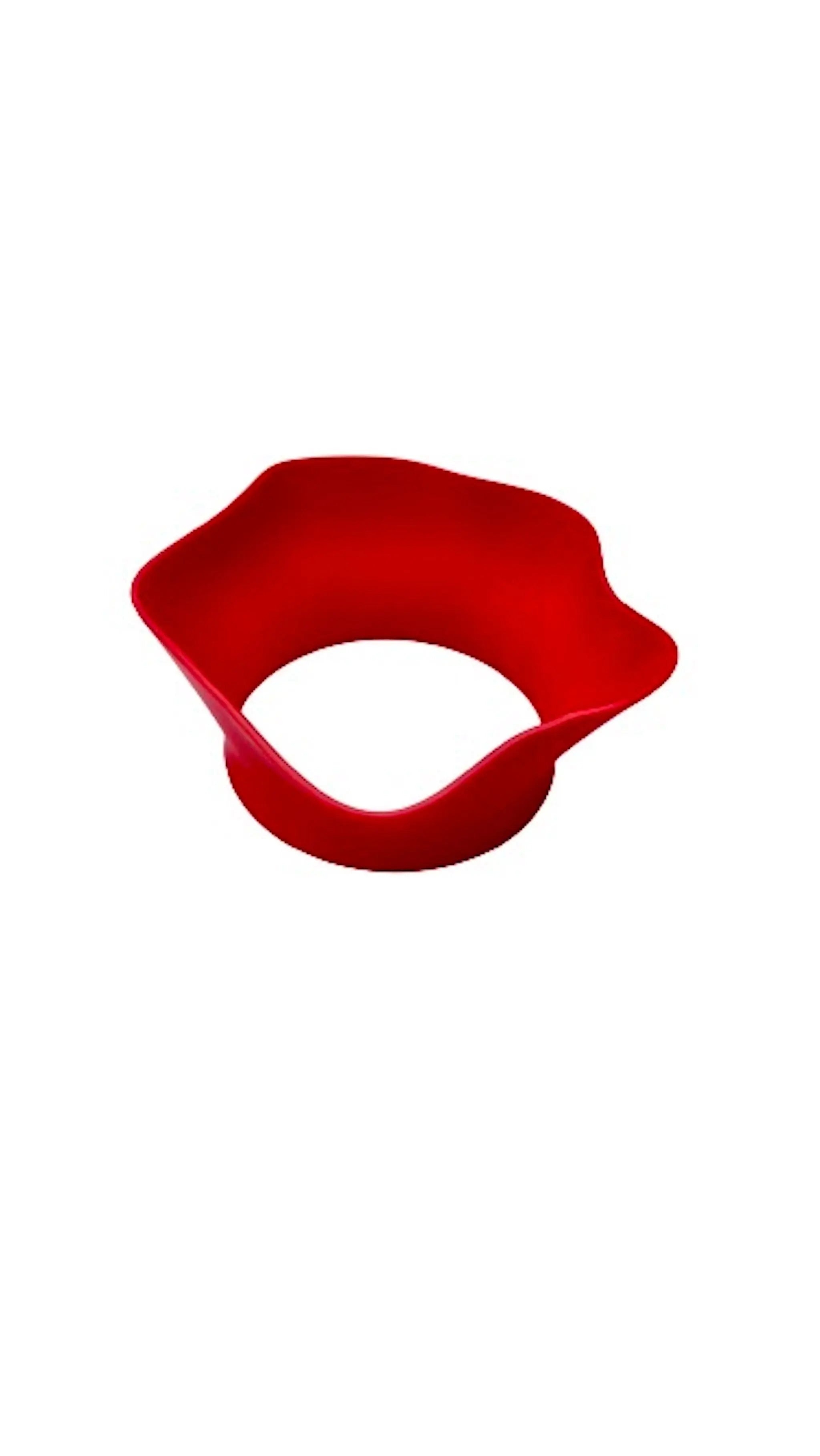 3D Printed Ruffle Cuff in Red | Size: O/S Refurbished - N/A (Note: There is no well-known brand by this name refurbished available on Cerqular