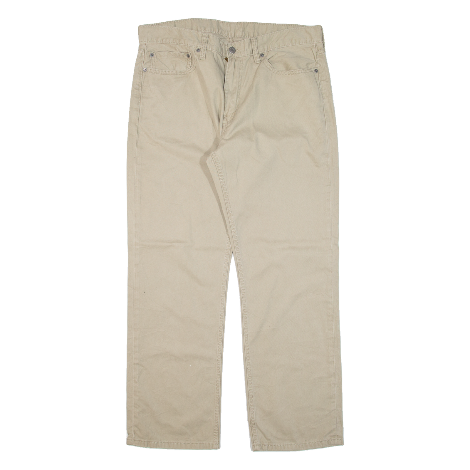 LEVI'S Mens Trousers Beige Regular Straight W36 L30 Refurbished - N/A refurbished available on Cerqular