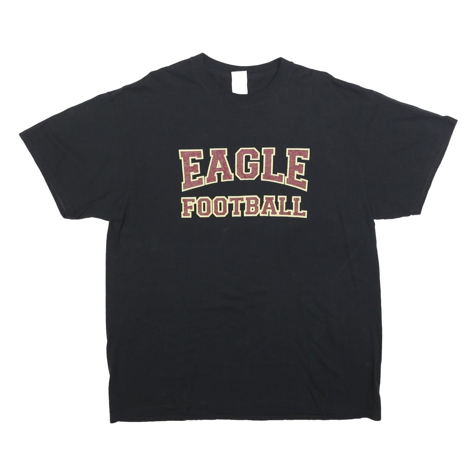 PORT & COMPANY Mens Black Eagle Football T-Shirt XL Short Sleeve Crew Neck Refurbished - N/A refurbished available on Cerqular